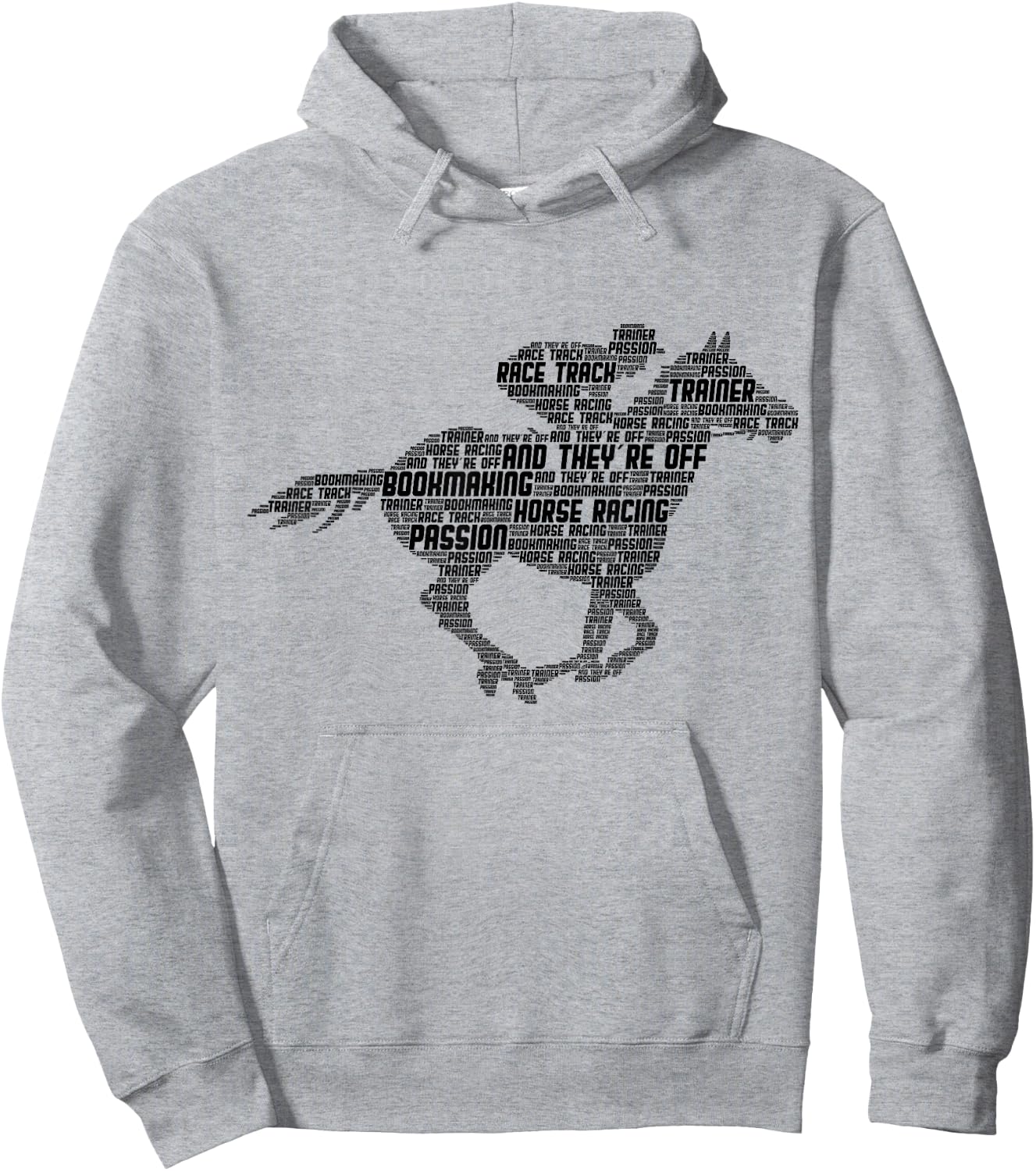 Horse Racing Jockey Derby Men Hoodie - Hoodie | Ash
