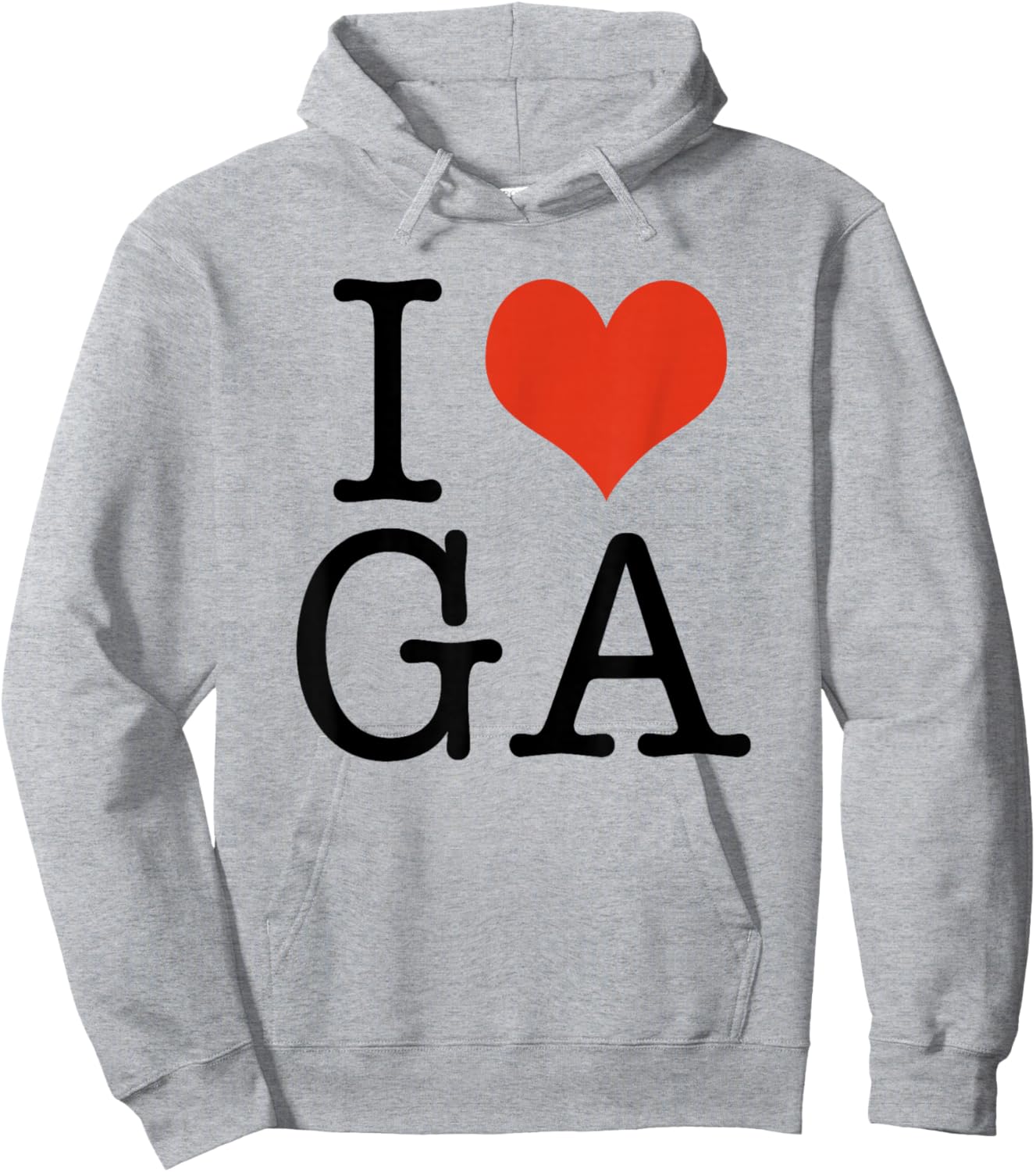 I Love GA Georgia USA American Hoodie - Hoodie | Ash