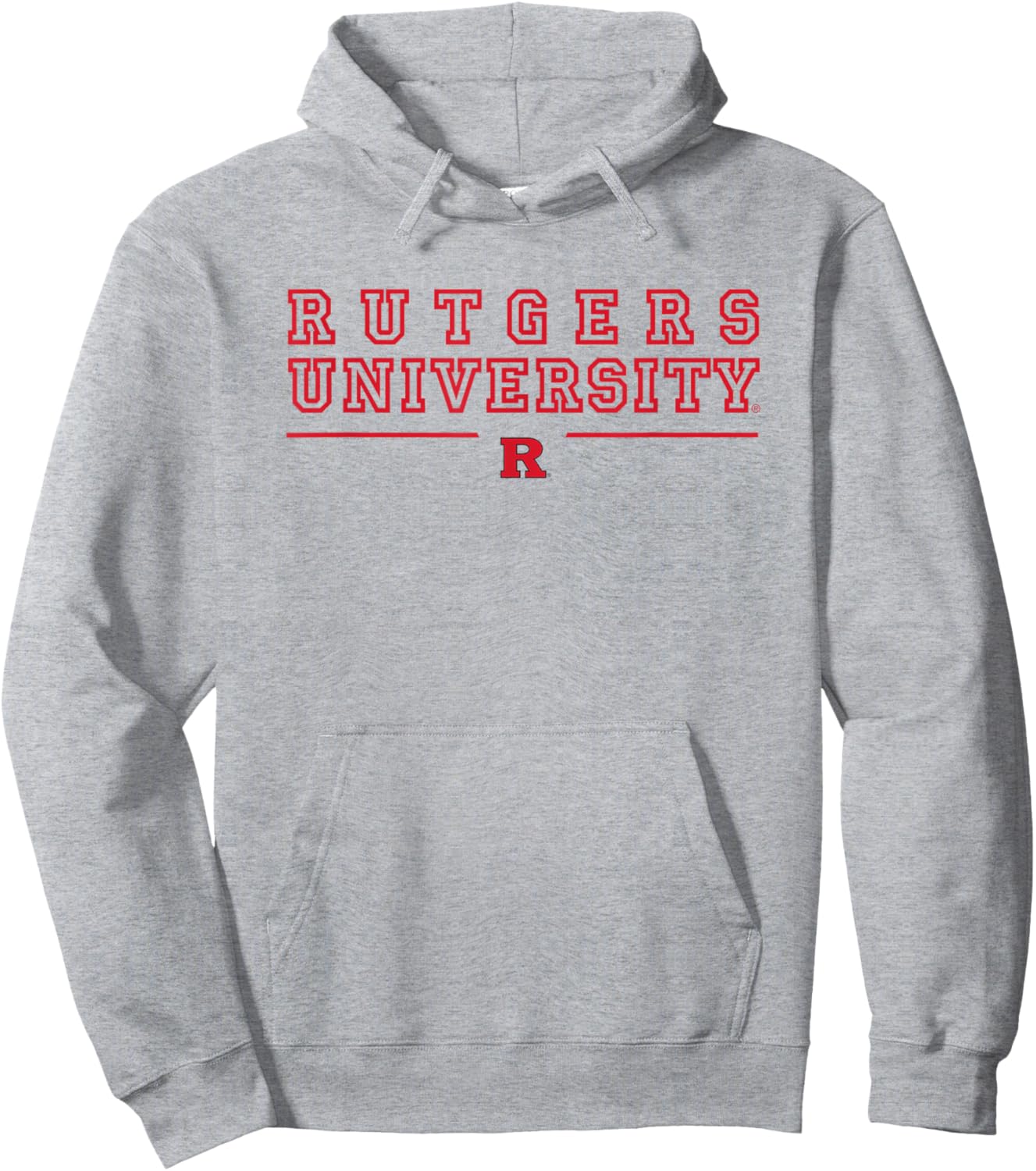 Rutgers University Scarlet Knights Block Line Hoodie - Hoodie | Ash