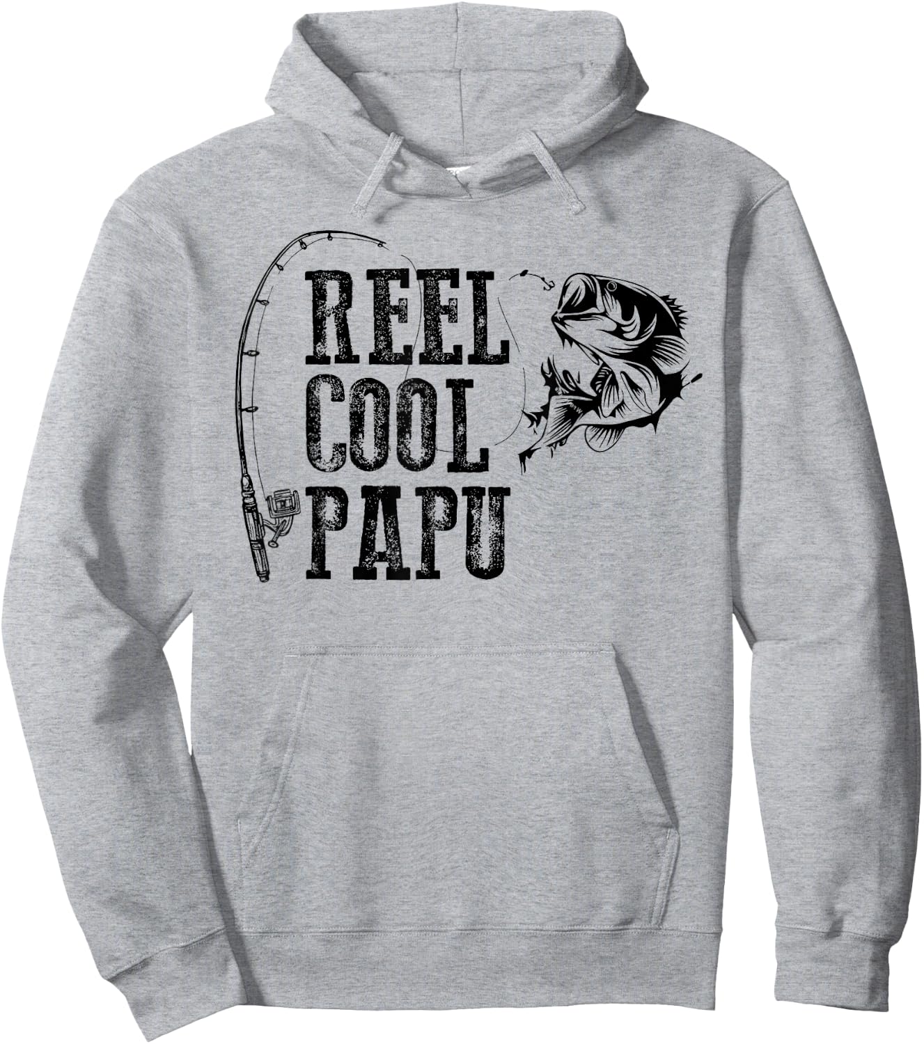 Papu Fishing: Reel Cool Papu Funny Gift Hoodie - Hoodie | Ash