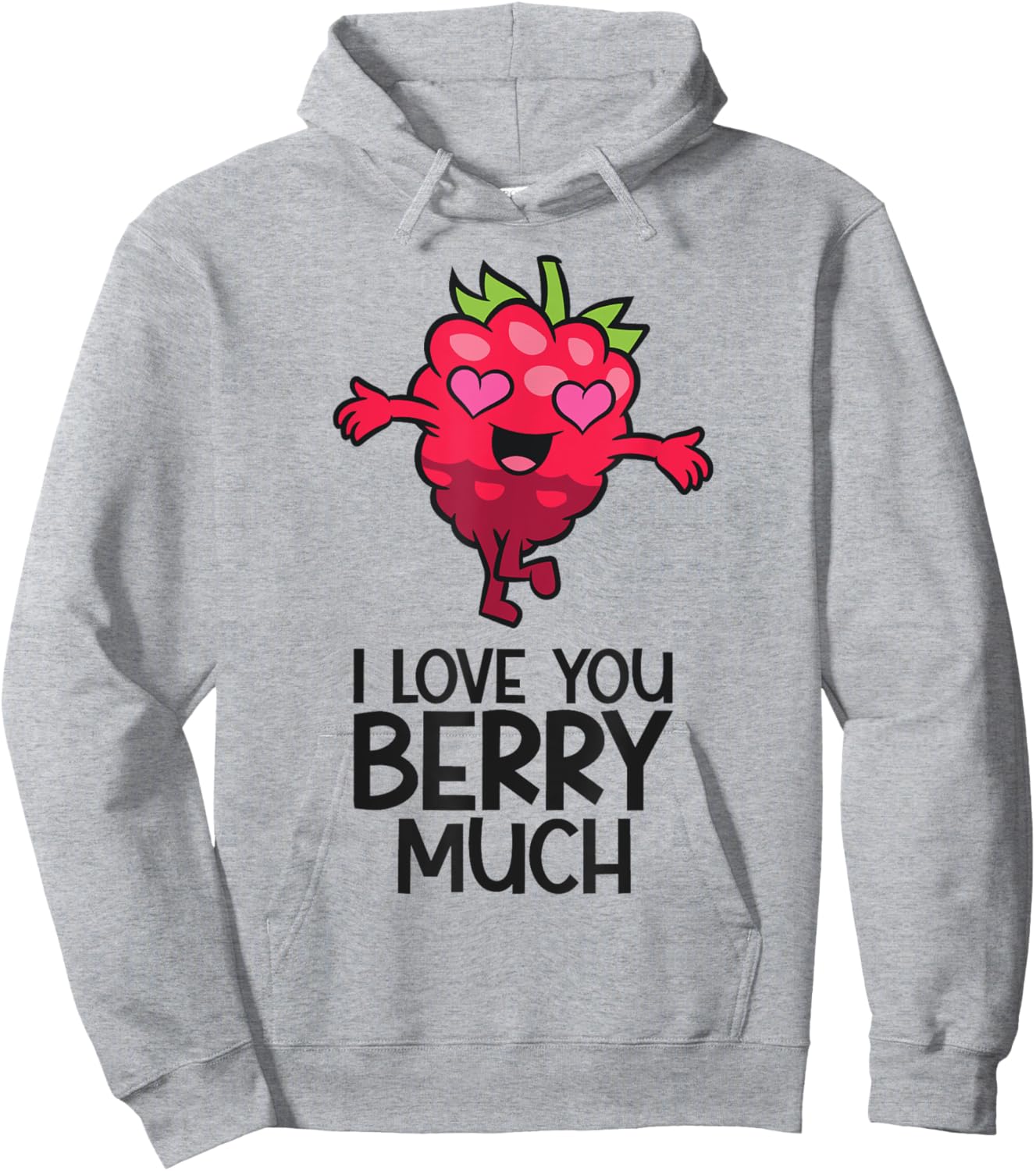 I Love You Berry Much Cute Raspberry Hoodie - Hoodie | Ash