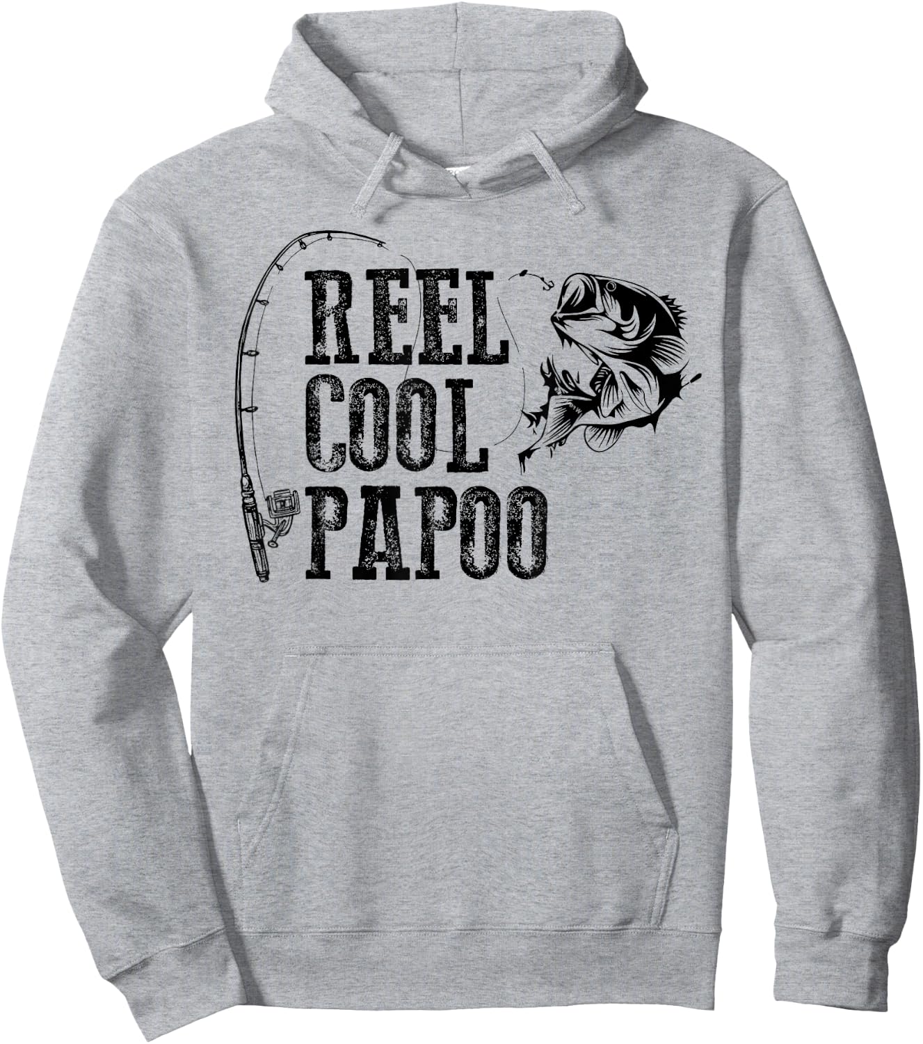 Papoo Fishing: Reel Cool Papoo Funny Gift Hoodie - Hoodie | Ash