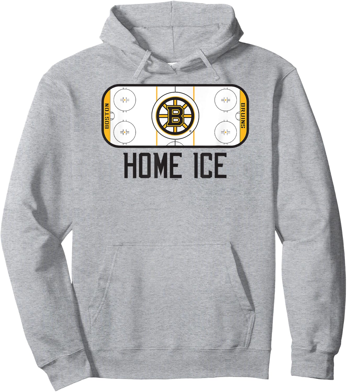 Boston Bruins Home Ice Gray Officially Licensed Hoodie - Hoodie | Ash