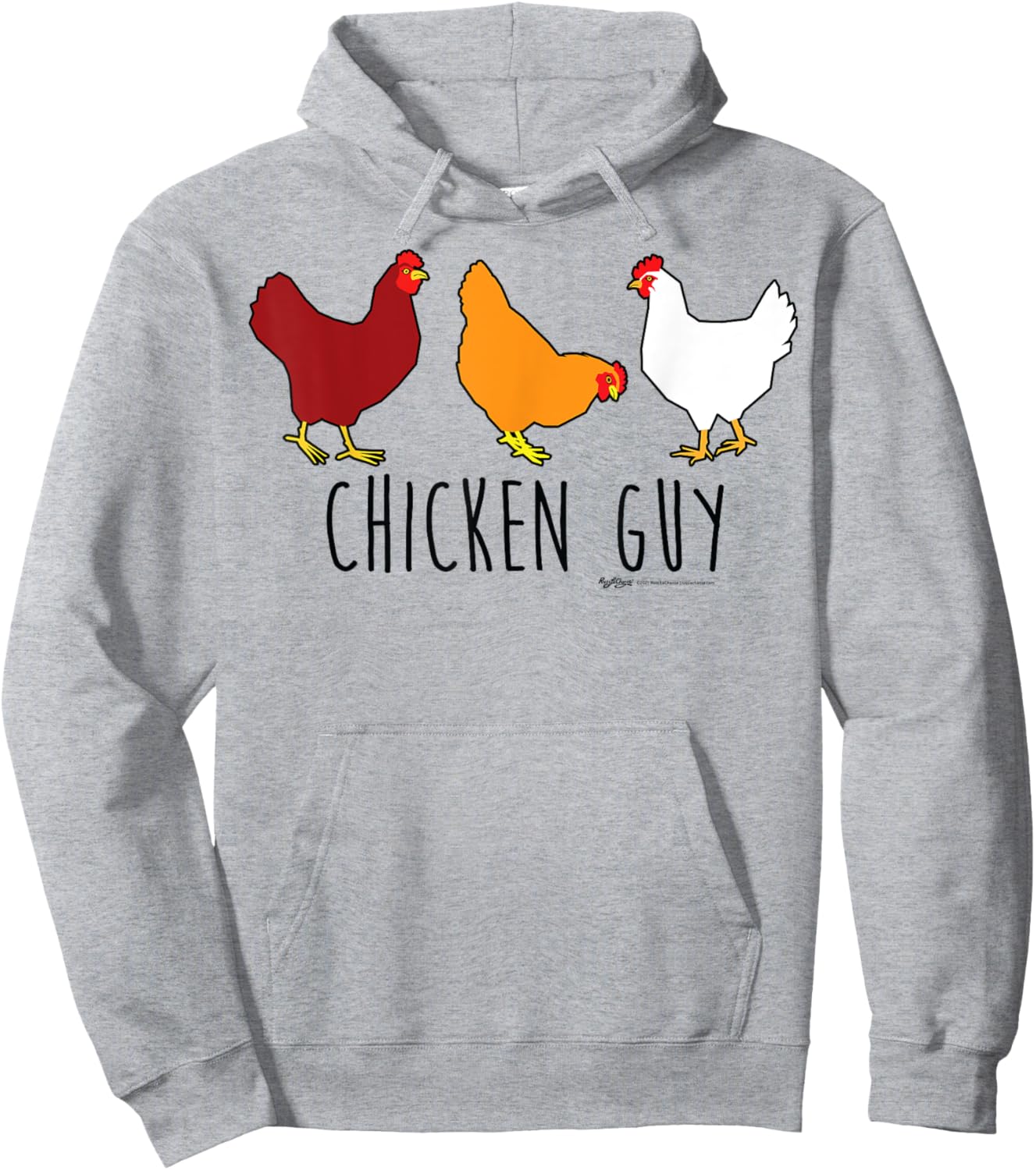 Chicken Guy Funny Farmers Hoodie - Hoodie | Ash