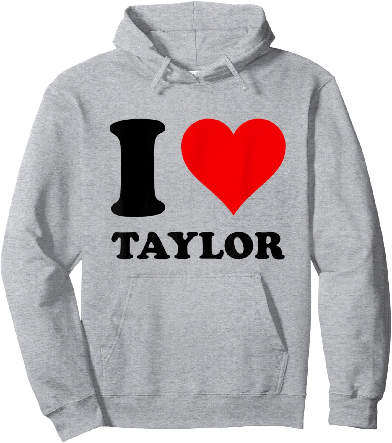 Red Heart I Love Taylor Hoodie - Hoodie | Ash