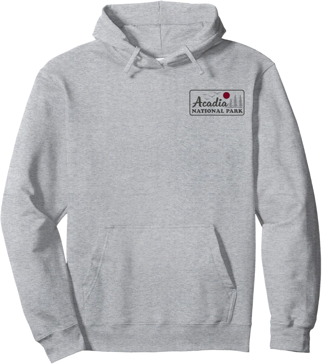 Acadia National Park Maine Front and Back Hoodie - Hoodie | Ash