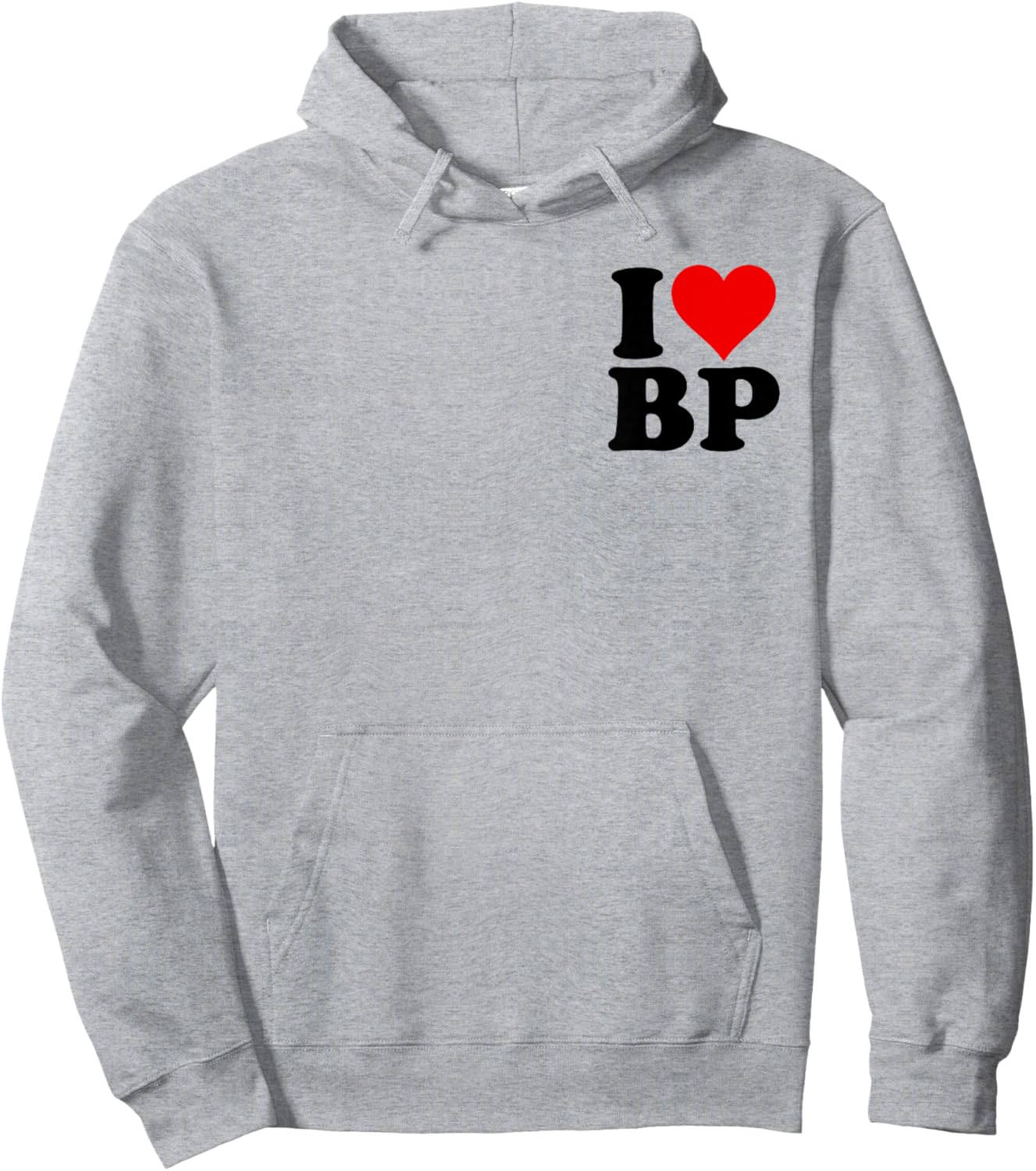I Love Heart Bp B P Hoodie - Hoodie | Ash