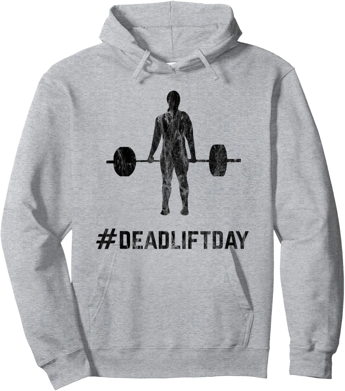 Deadlift-Day Retro Vintage Barbell Gym Lifting Hoodie - Hoodie | Ash