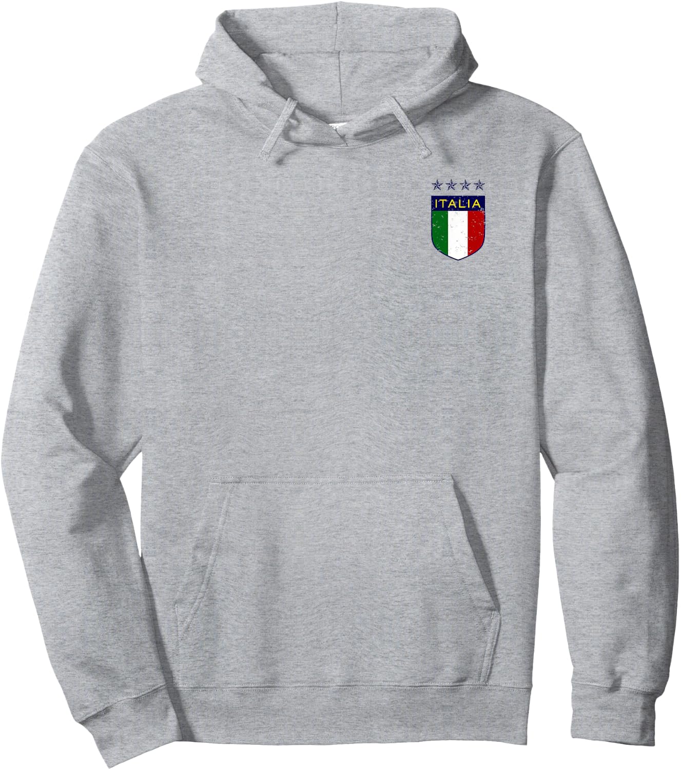 Vintage Italia Soccer Double-Sided Hoodie - Hoodie | Ash
