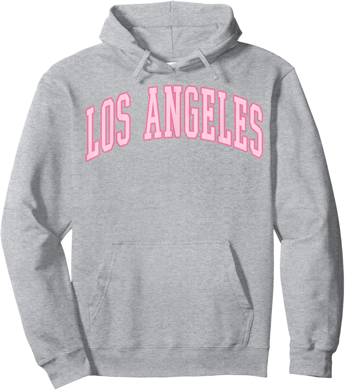 Los Angeles Vintage Preppy Varsity Pink Sports Hoodie - Hoodie | Ash