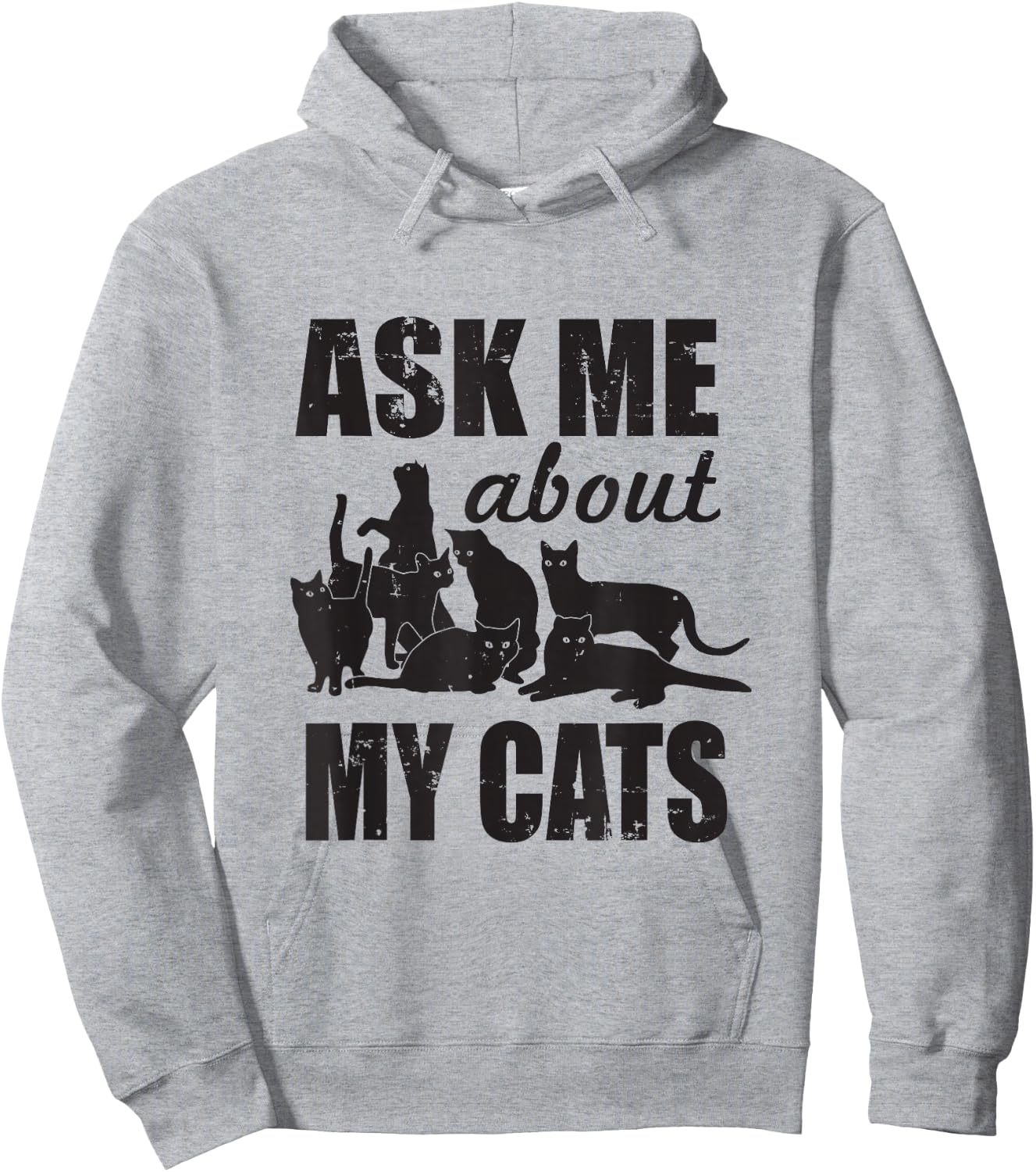 Cute Ask Me About My Cats Hoodie - Hoodie | Ash