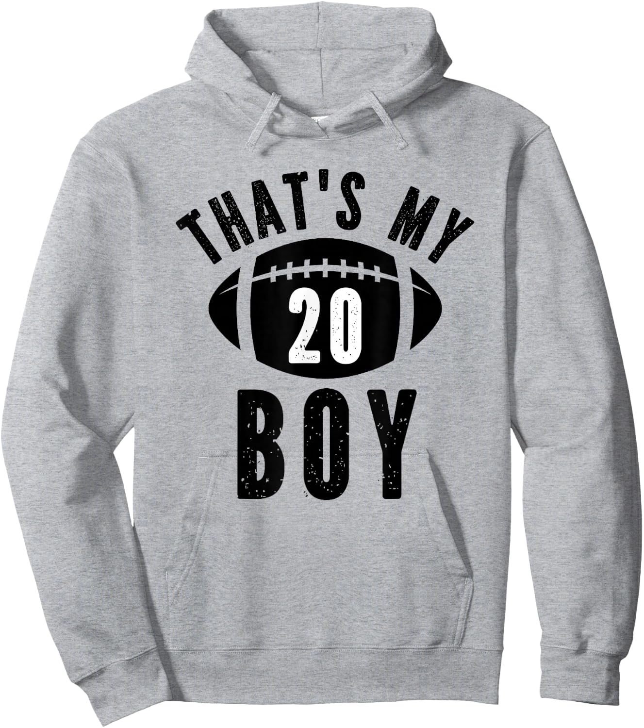 That's My Boy Football Number #20 Hoodie - Hoodie | Ash