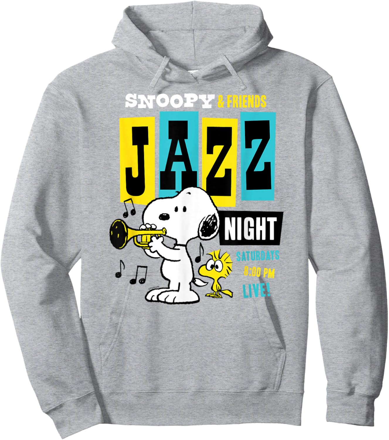 Peanuts - Snoopy And Friends Jazz Night Hoodie - Hoodie | Ash