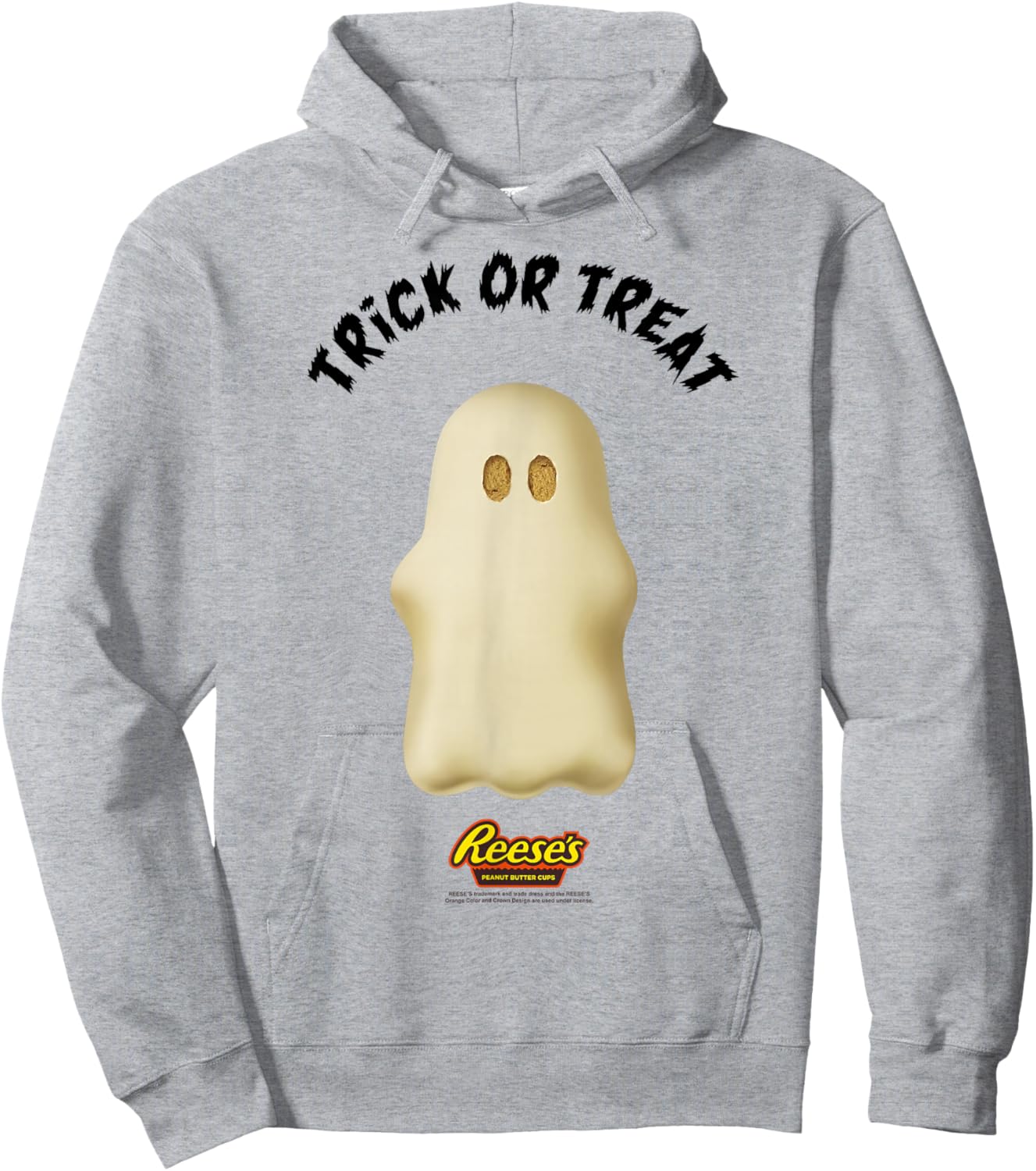 Reese's Halloween Trick or Treat Ghost Candy Hoodie - Hoodie | Ash