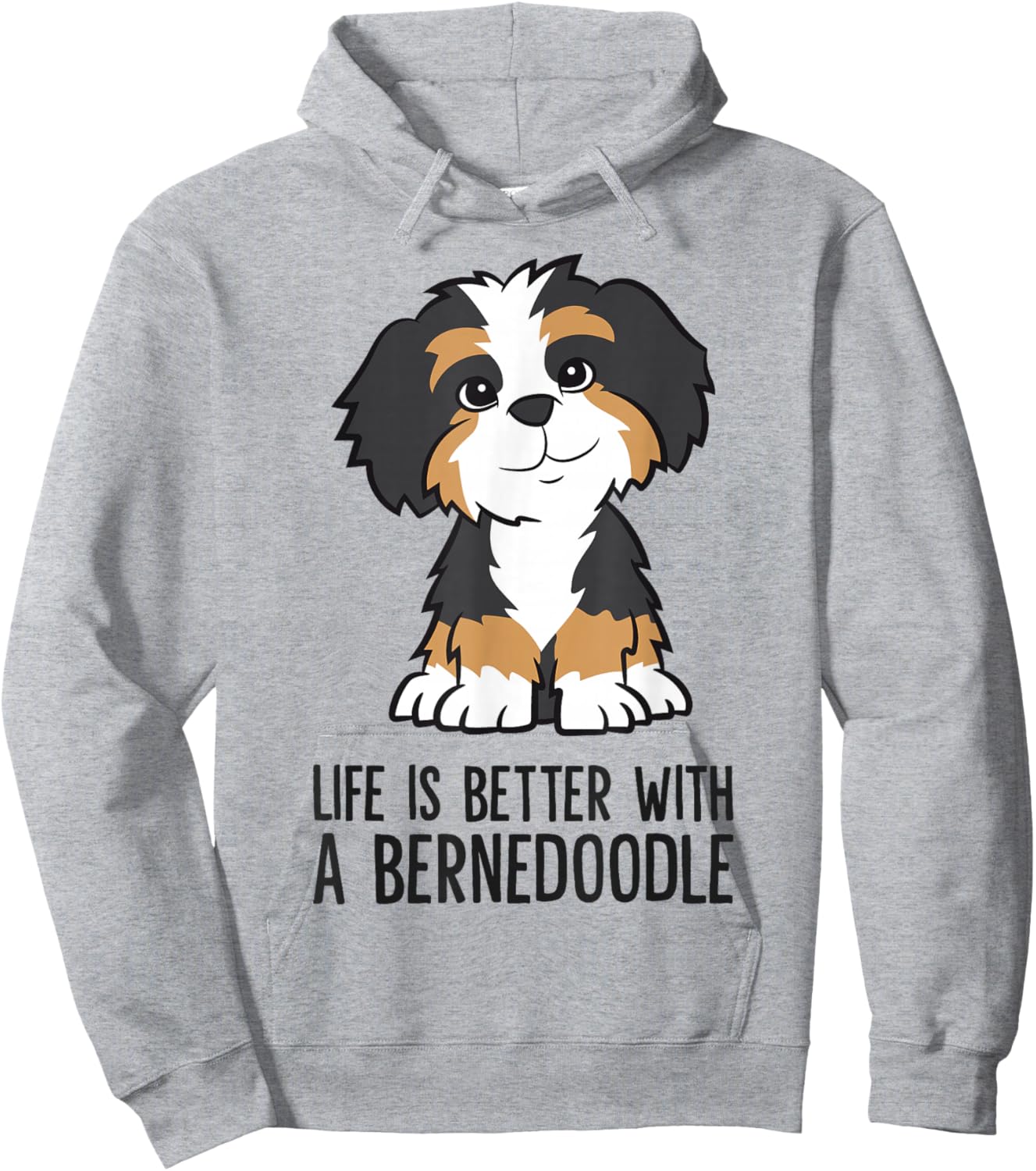 Life Is Better With A Bernedoodle Hoodie - Hoodie | Ash