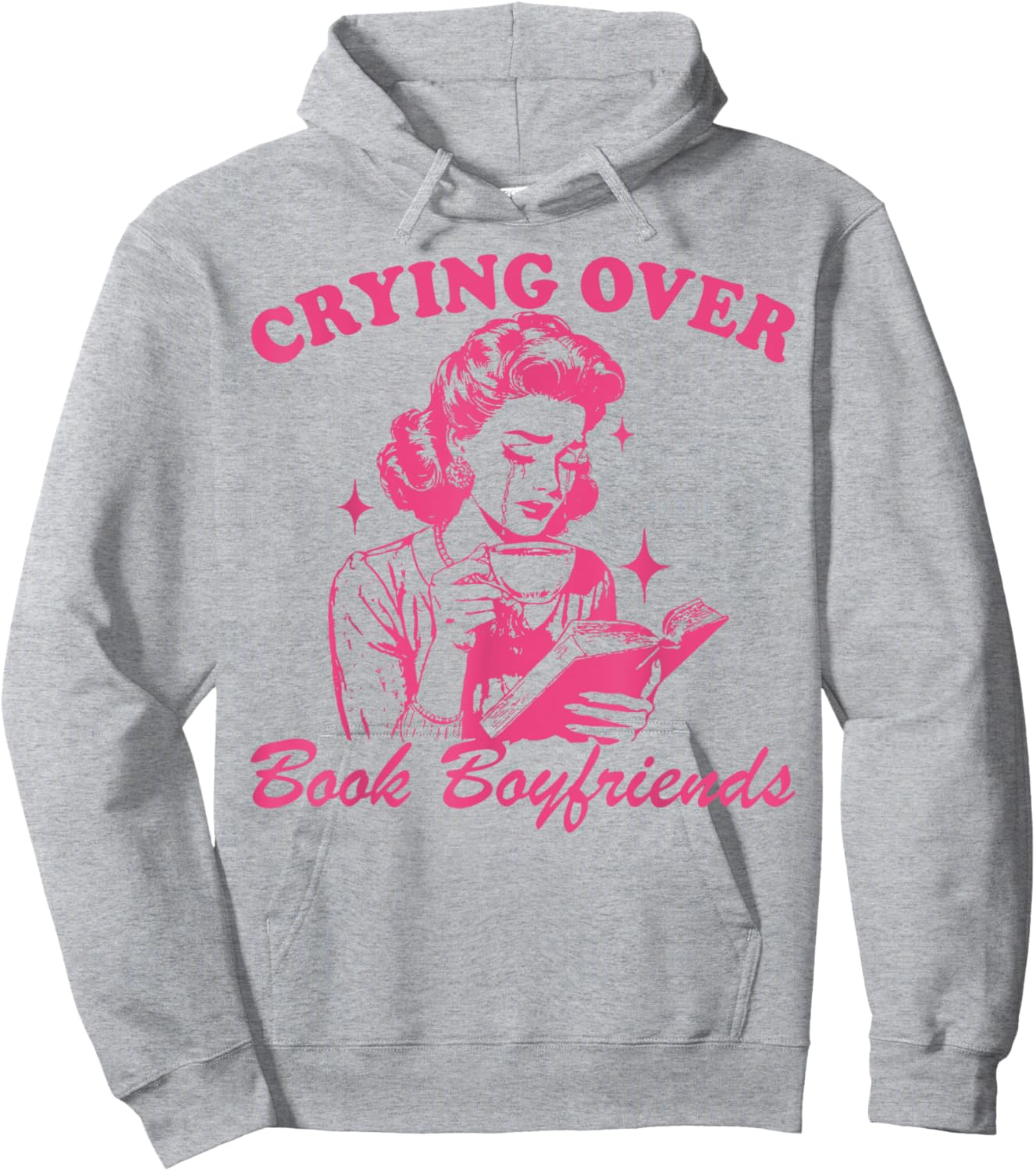 Crying Over Book Boyfriends Hoodie - Hoodie | Ash