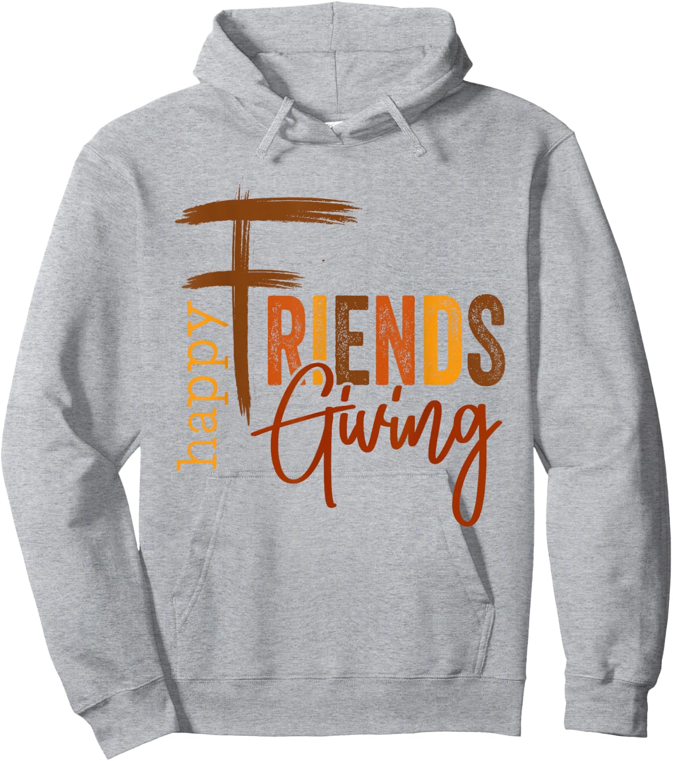 Happy Friendsgiving Squad Funny Thanksgiving Hoodie - Hoodie | Ash