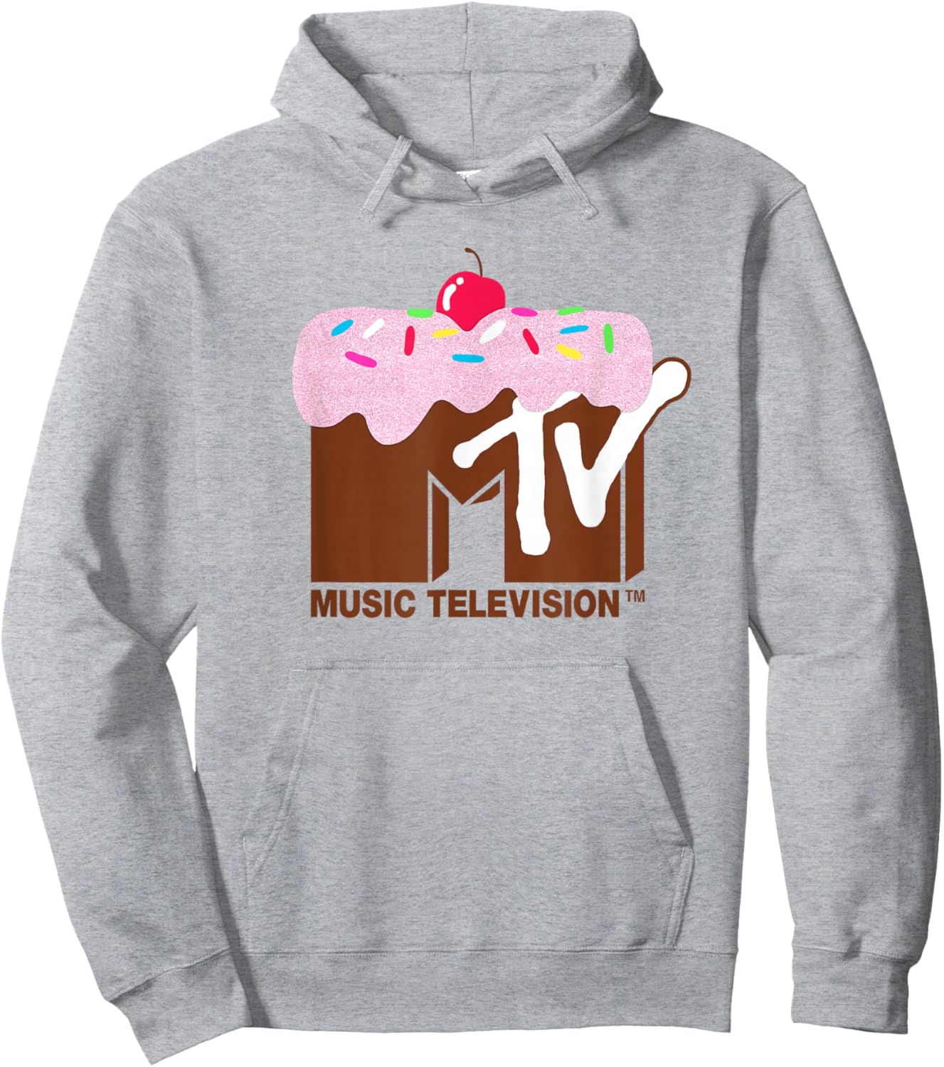 MTV Cupcake & Sprinkles Retro Music Television Hoodie - Hoodie | Ash