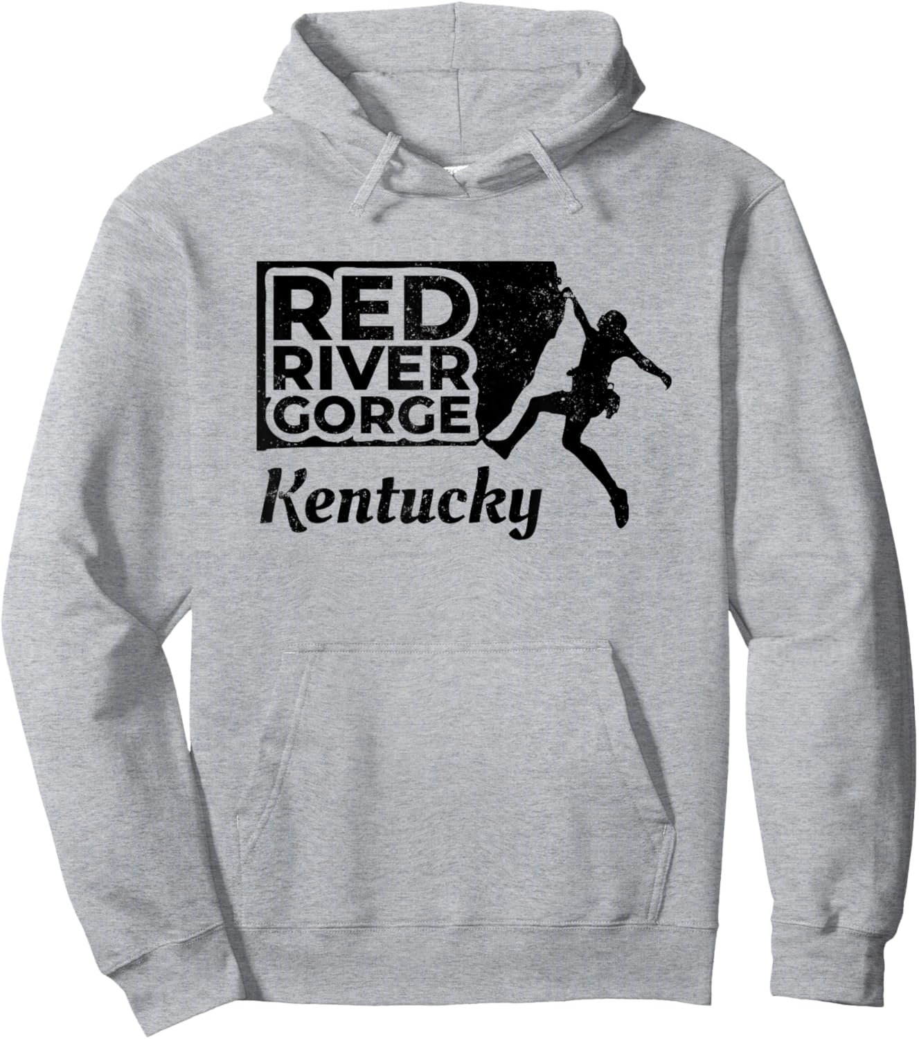 Red River Gorge Kentucky Rock Climber Hoodie - Hoodie | Ash