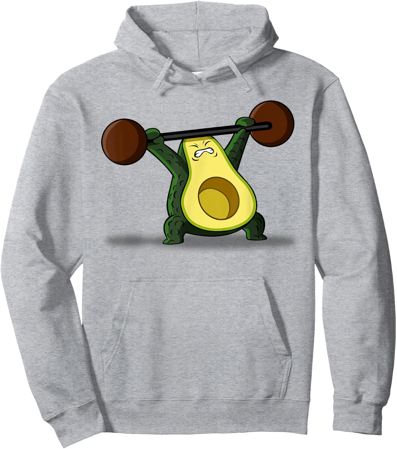 Avocado lifting weights Hoodie - Hoodie | Ash