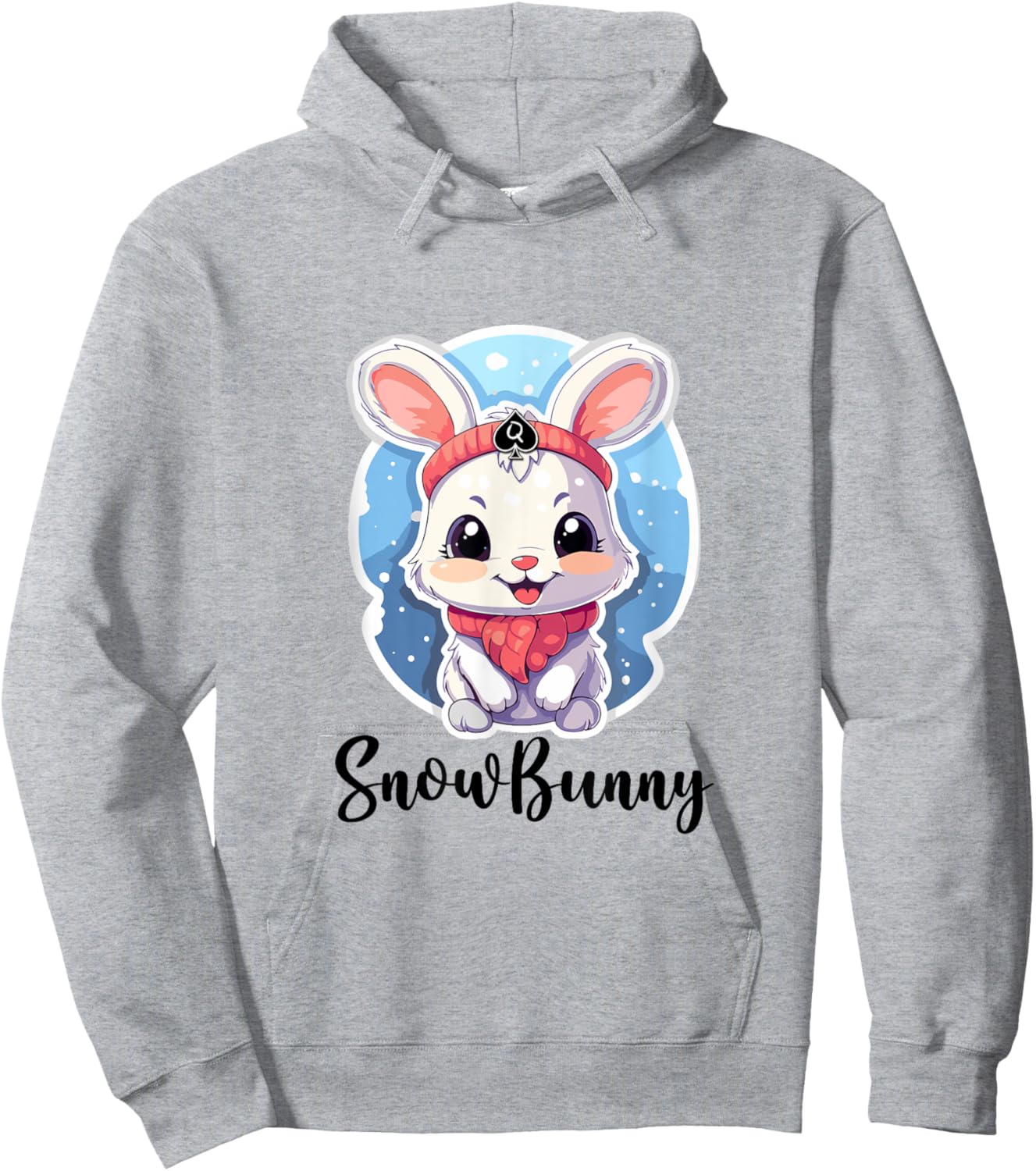 Snowbunny Cute Bunny Rabbit In The Snow Hoodie - Hoodie | Ash
