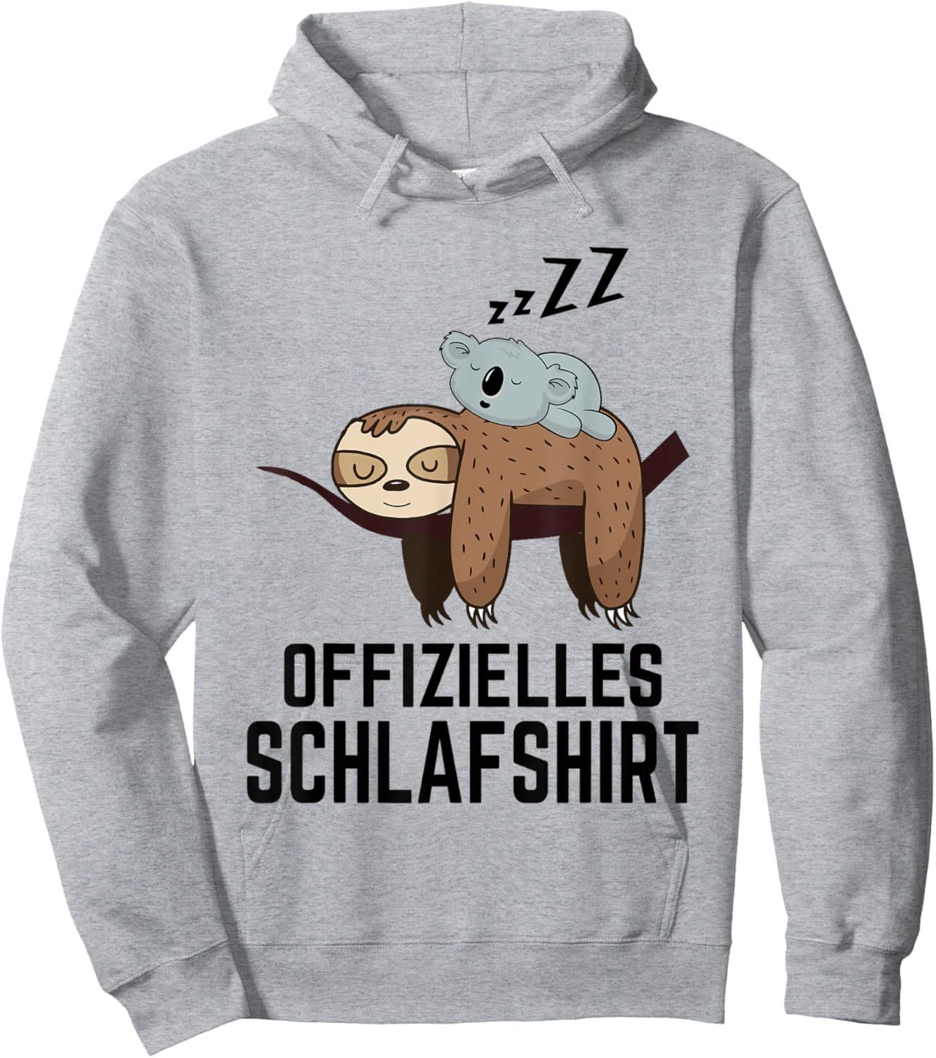 Official Sloth & Koala Sleep Shirt Hoodie - Hoodie | Ash