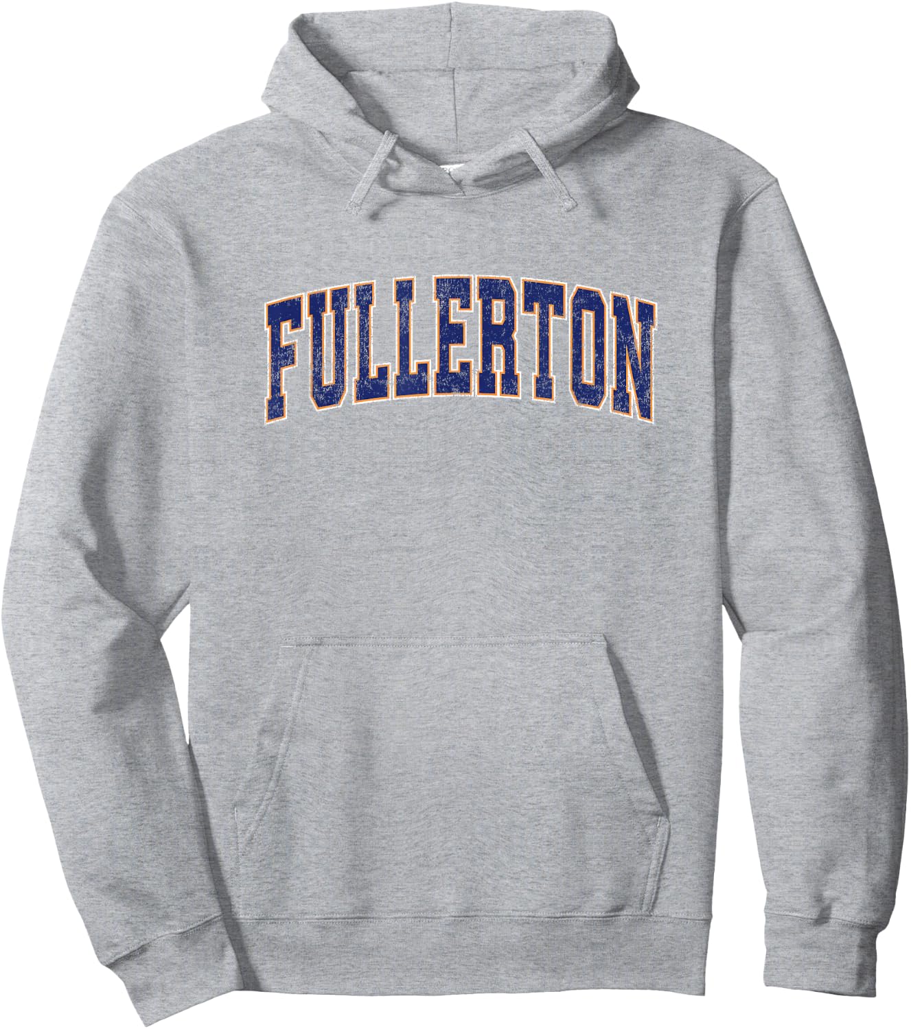 Fullerton California CA Vintage Athletic Sports Hoodie - Hoodie | Ash