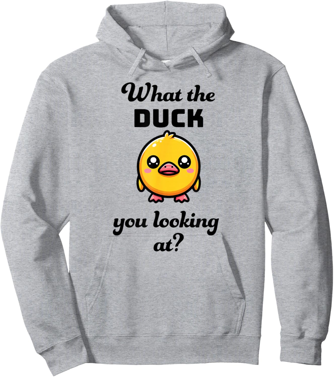 What the DUCK you looking at? Funny kawaii duck Hoodie - Hoodie | Ash
