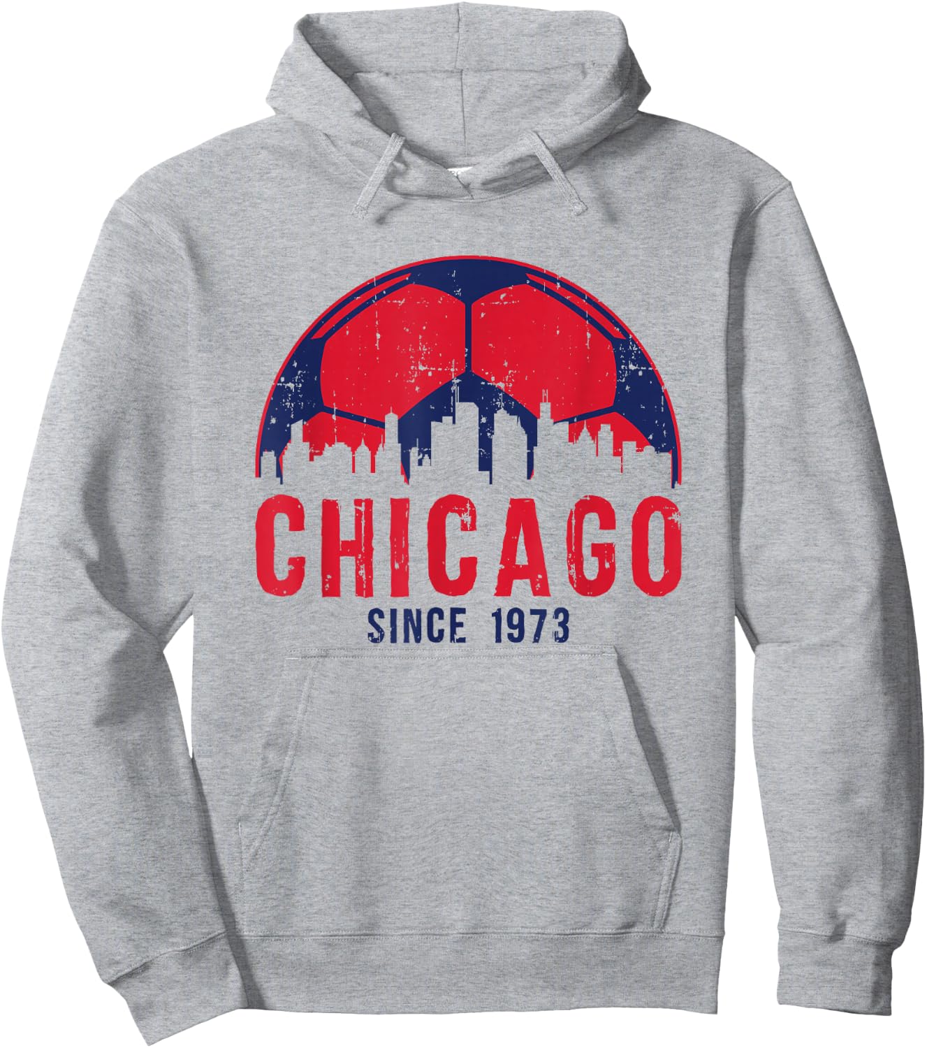 Chicago Skyline Soccer FC Futbol Illinois Hoodie - Hoodie | Ash