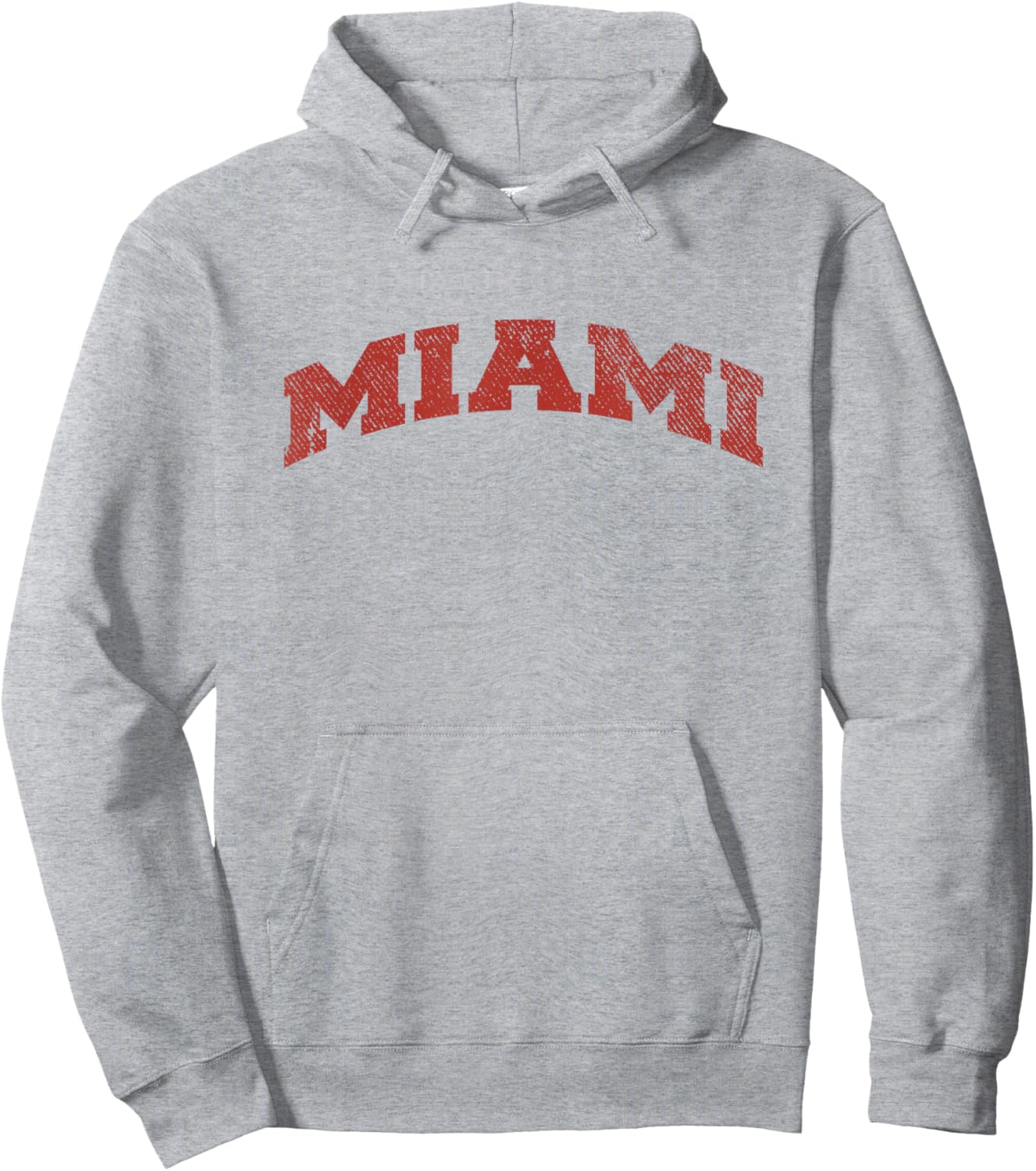Miami Ohio Classic Athletic Sports Distressed Hoodie - Hoodie | Ash