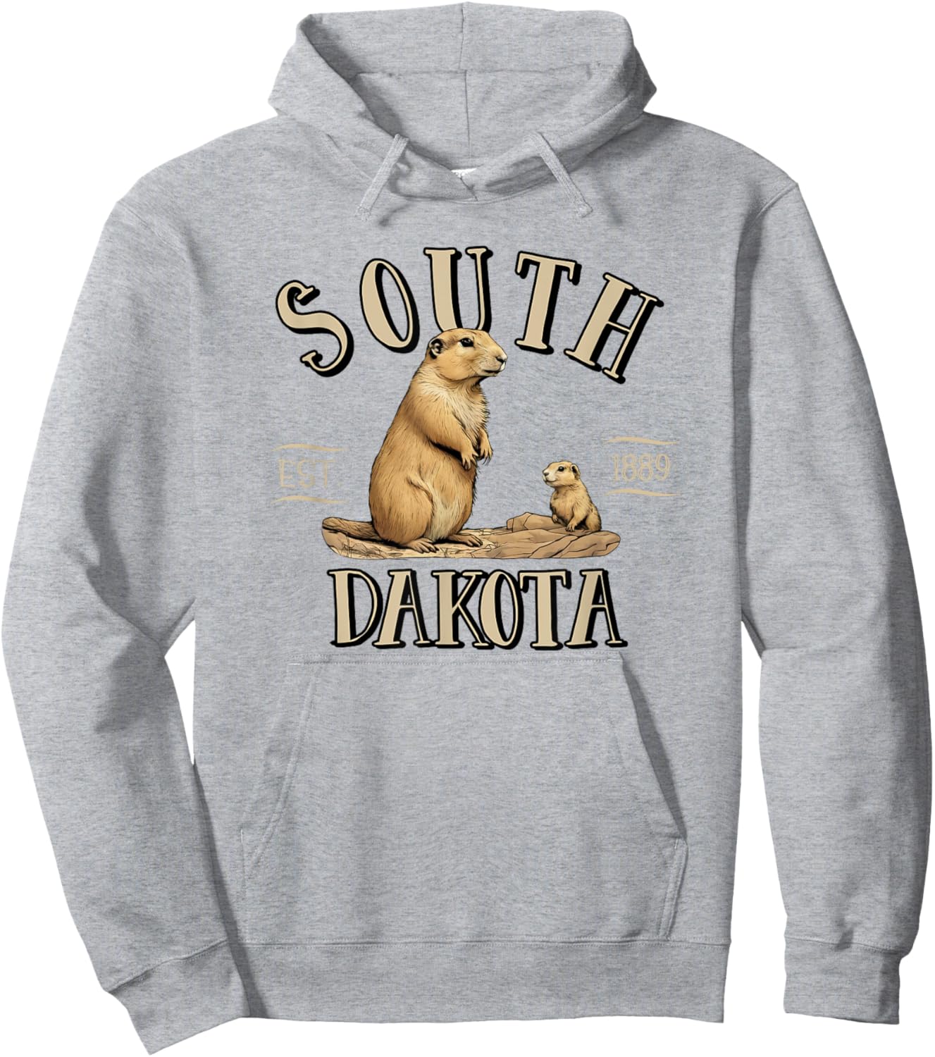 South Dakota Prairie Dogs Hoodie - Hoodie | Ash