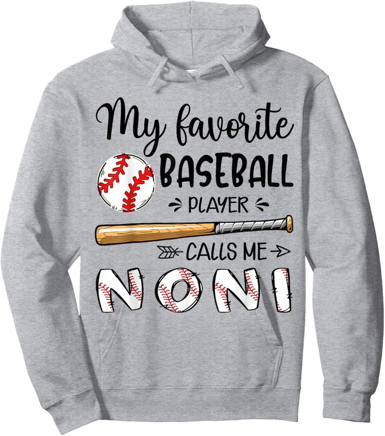 My Favorite Baseball Player Calls Me Noni Hoodie - Hoodie | Ash
