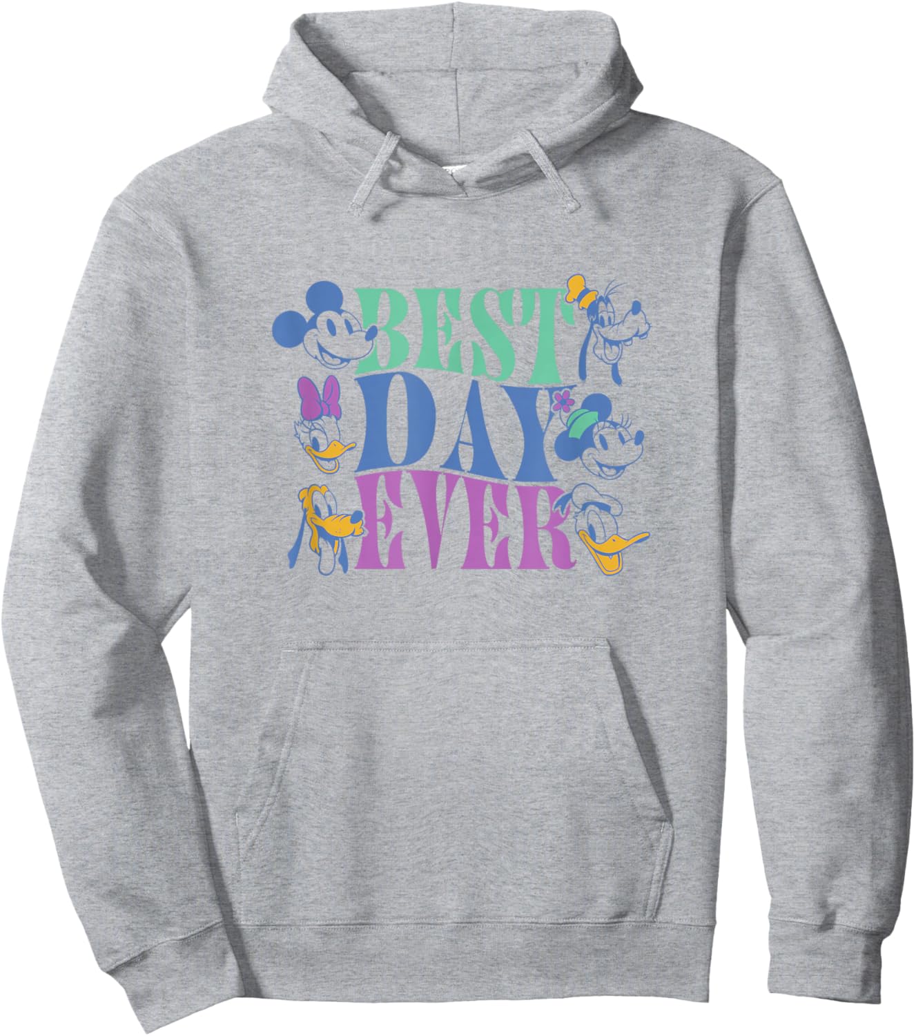 Disney Mickey and Friends Best Day Ever Vintage Hoodie - Hoodie | Ash