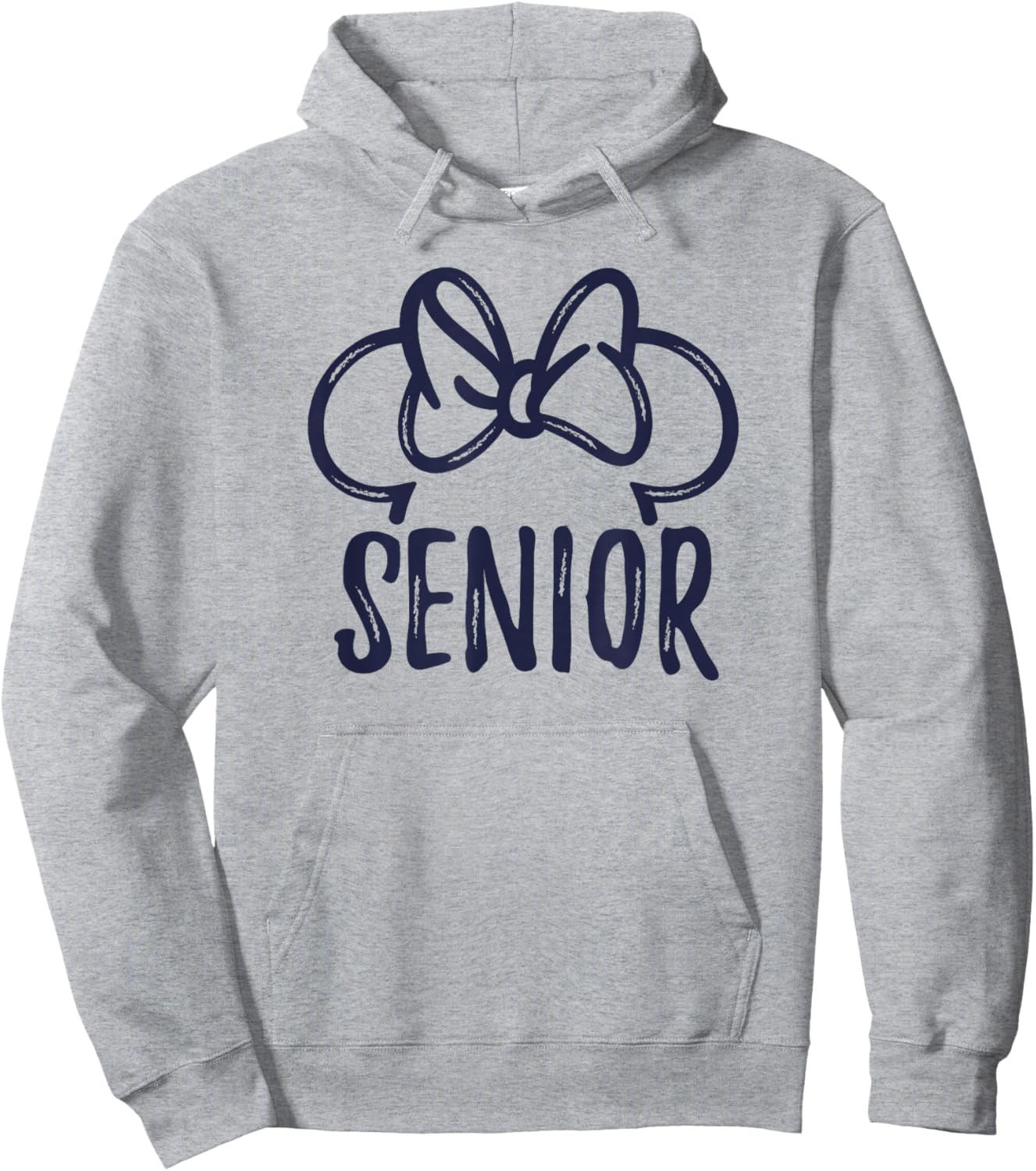 Disney Minnie Mouse Ears Senior Outline Hoodie - Hoodie | Ash