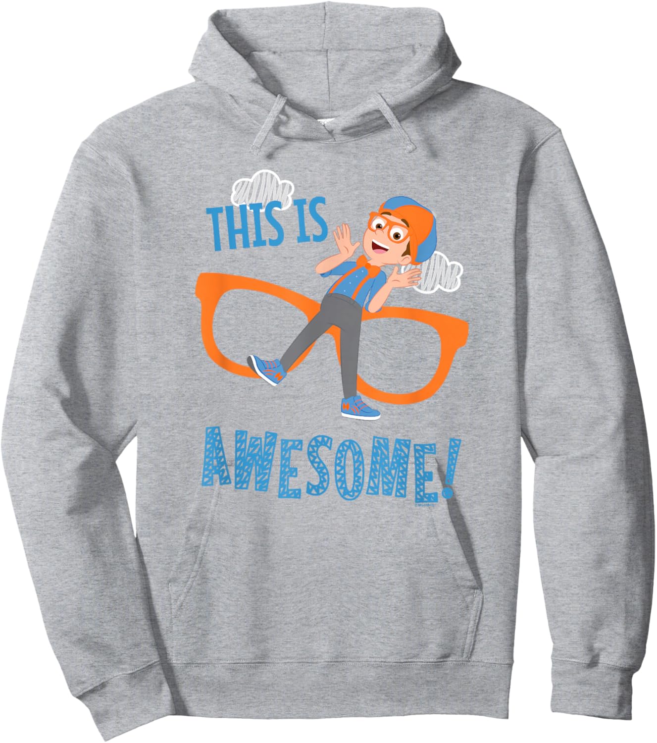 Blippi This is Awesome Glasses Small Hoodie - Hoodie | Ash