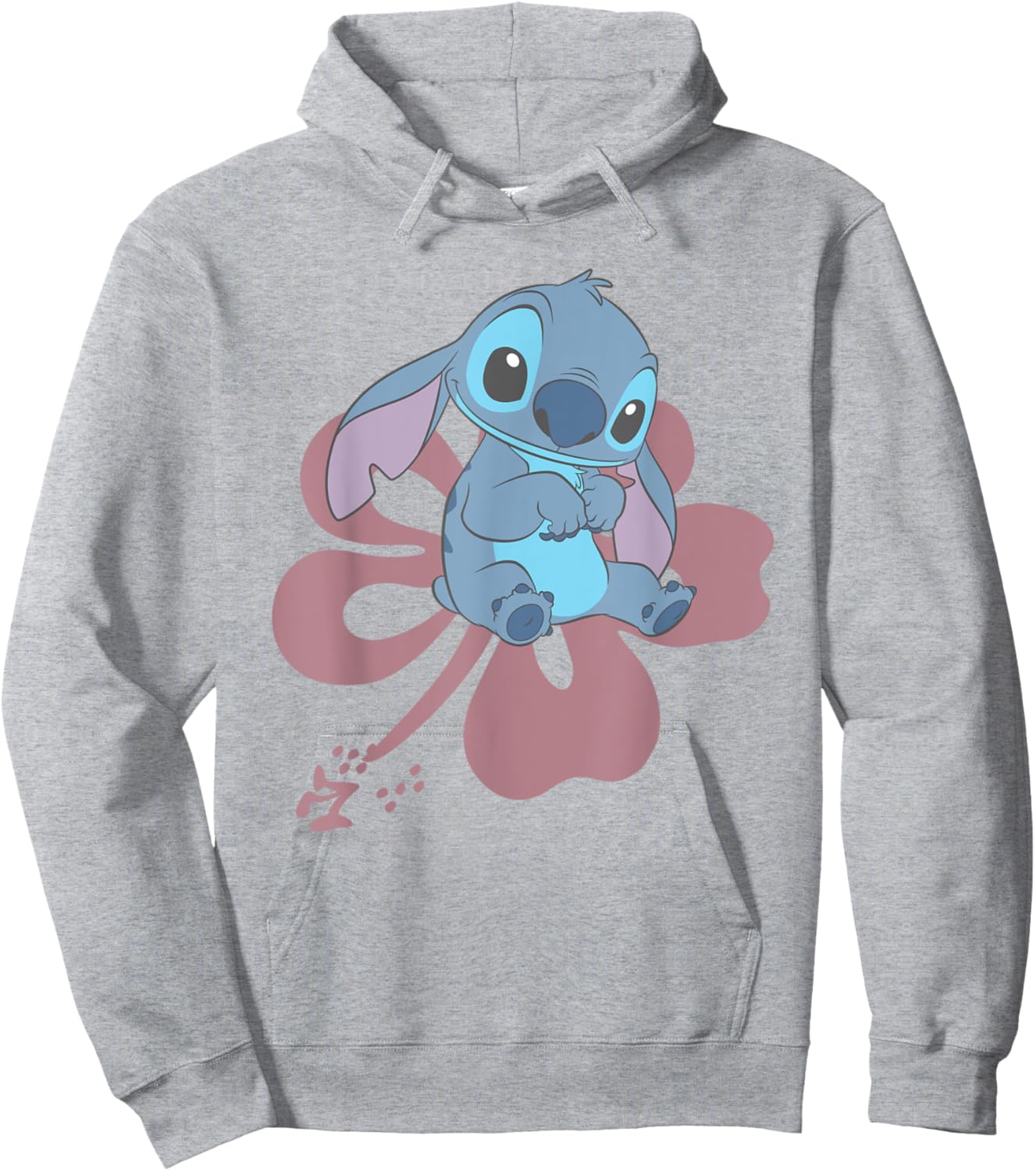 Lilo And Stitch Sitting On Flower Hoodie - Hoodie | Ash