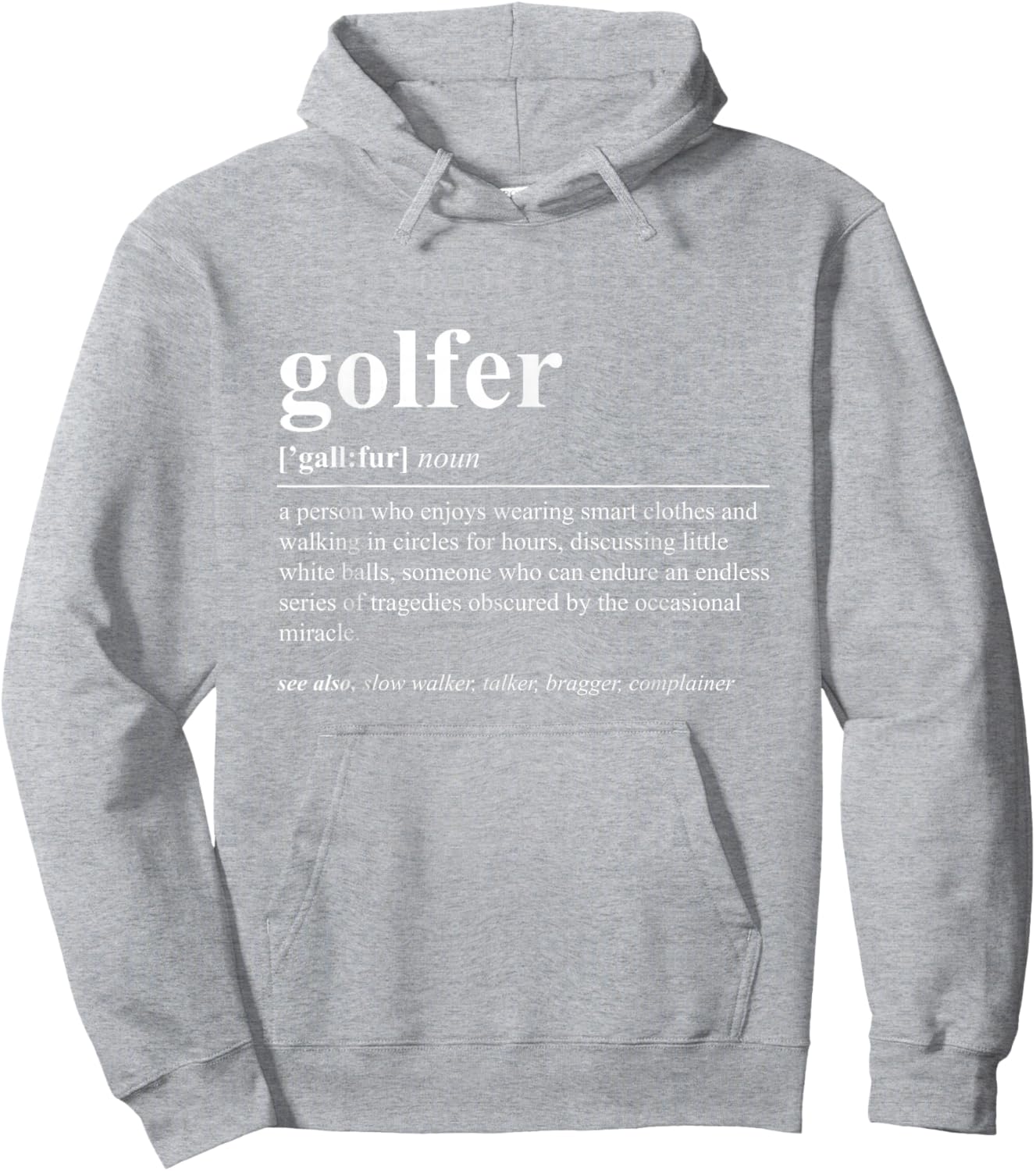 Golfer Definition Funny Golf Hoodie - Hoodie | Ash