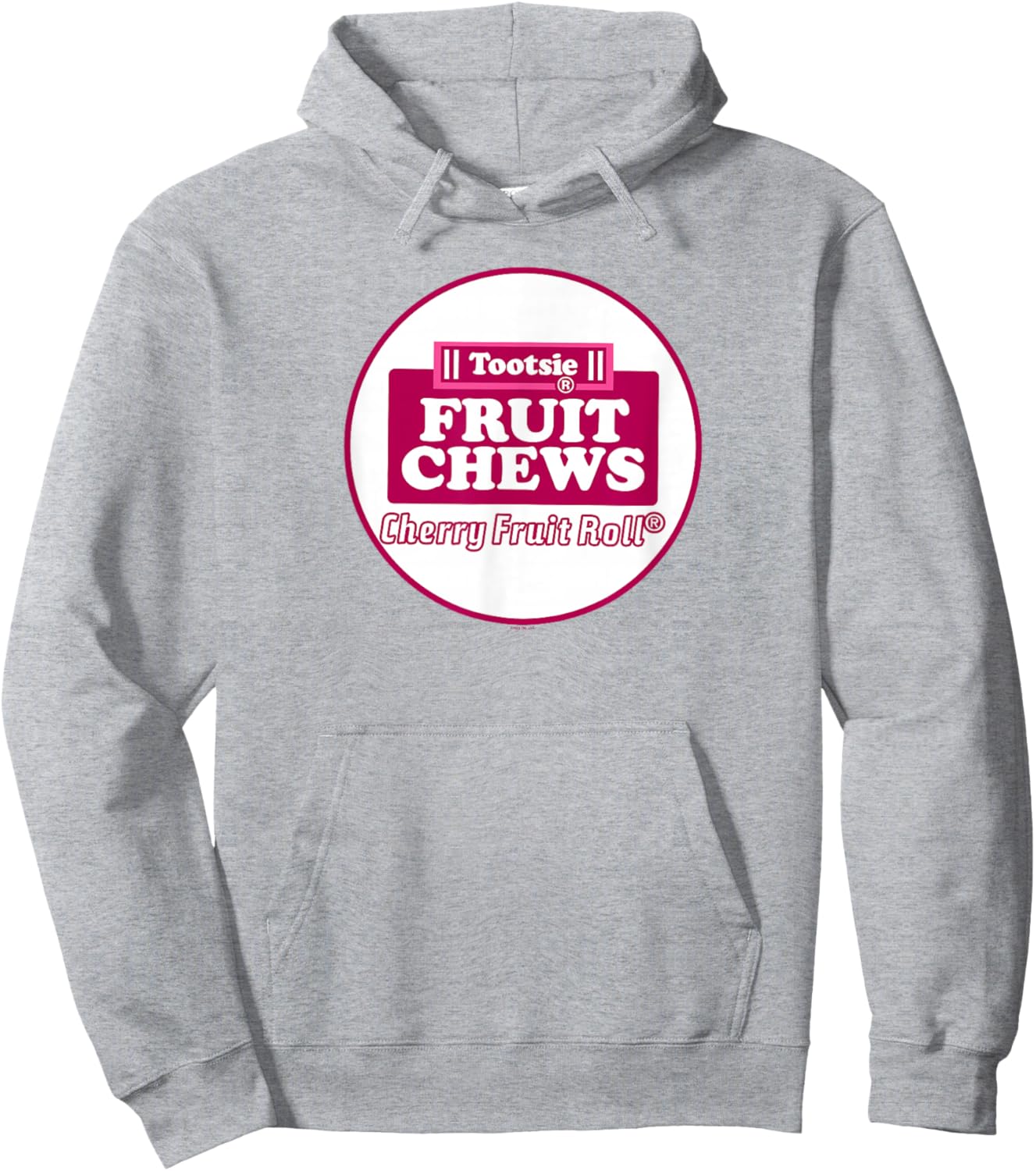 Tootsie Fruit Chews Cherry Fruit Roll Logo Hoodie - Hoodie | Ash