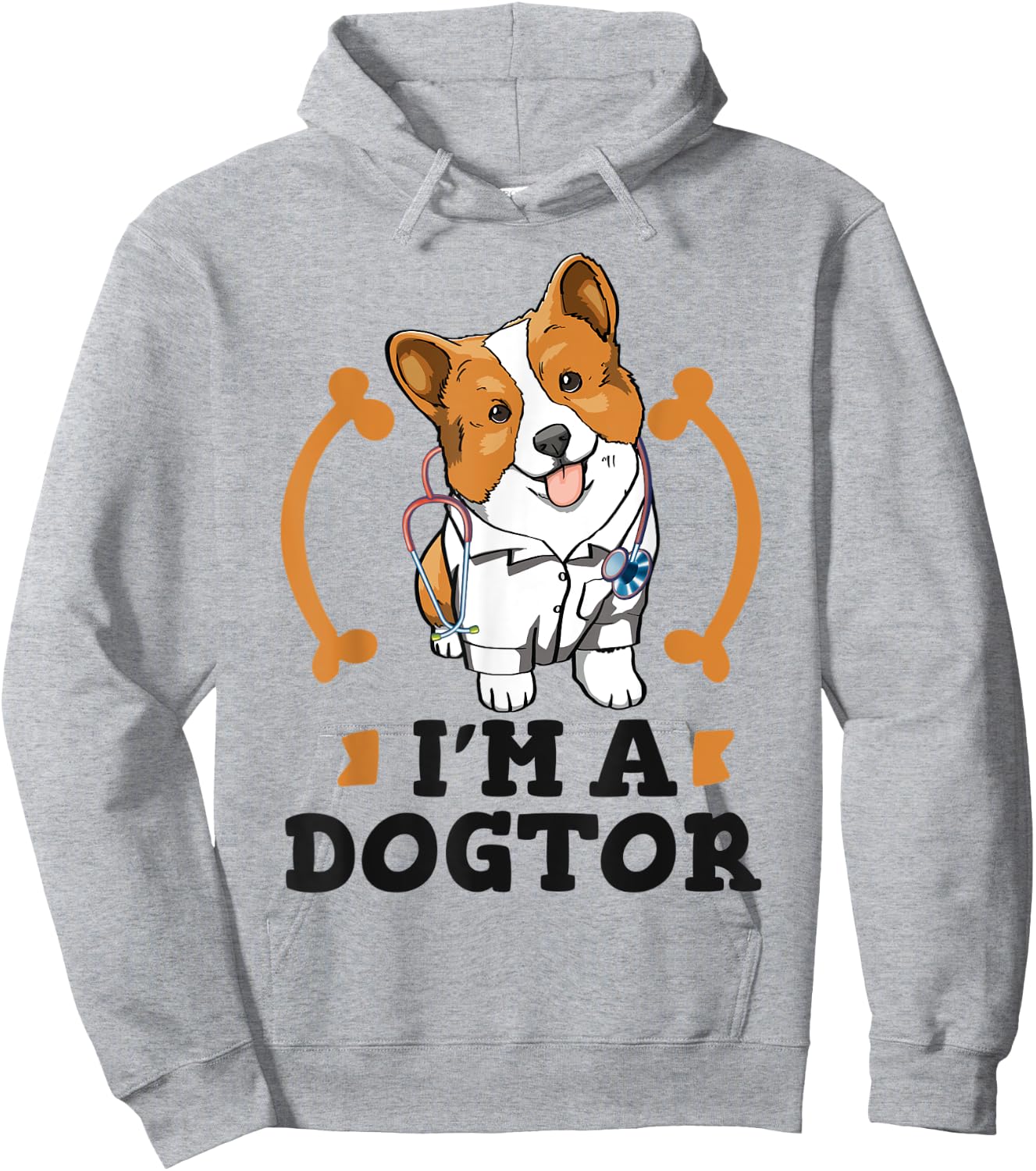 I'm A Dogtor Dog Funny Women Corgi Doggy Love Hoodie - Hoodie | Ash