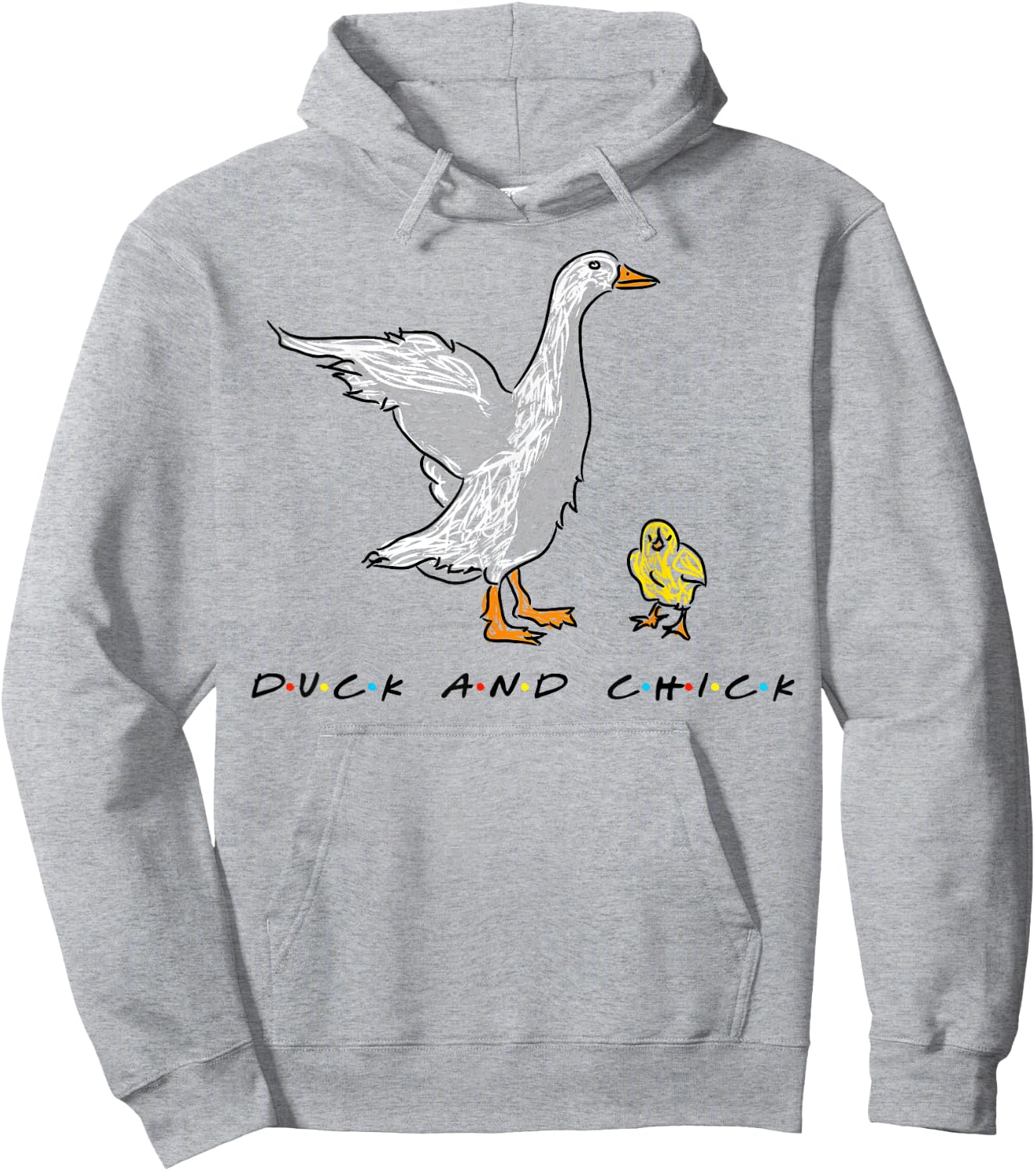Duck And Chick Funny Quote Hoodie - Hoodie | Ash