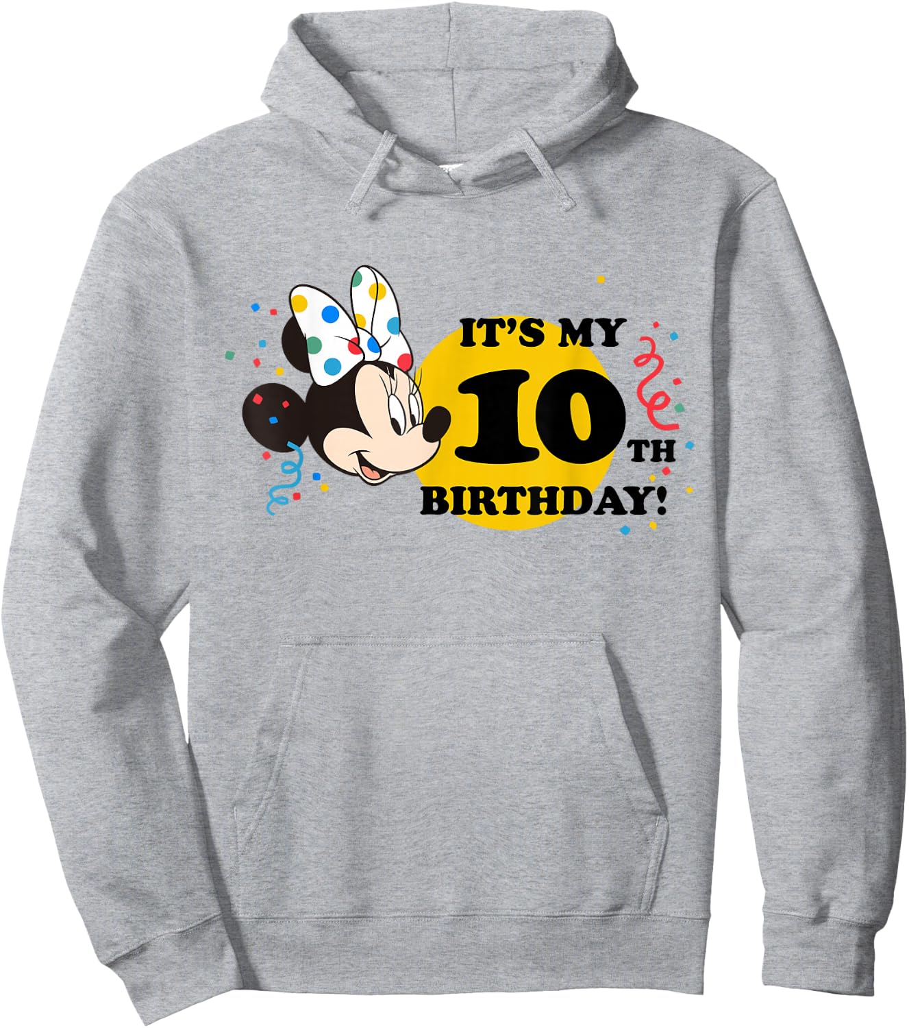 Disney Minnie Mouse 10th Birthday Hoodie - Hoodie | Ash