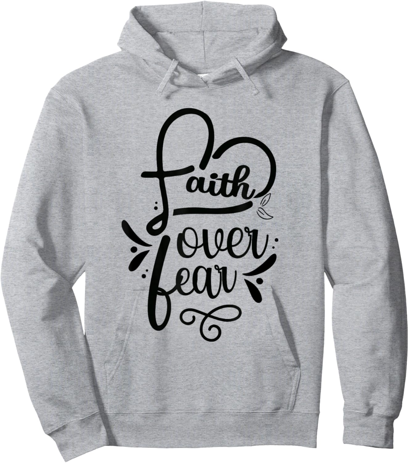 Faith Over Fear Lord Jesus Religious Bible Hoodie - Hoodie | Ash