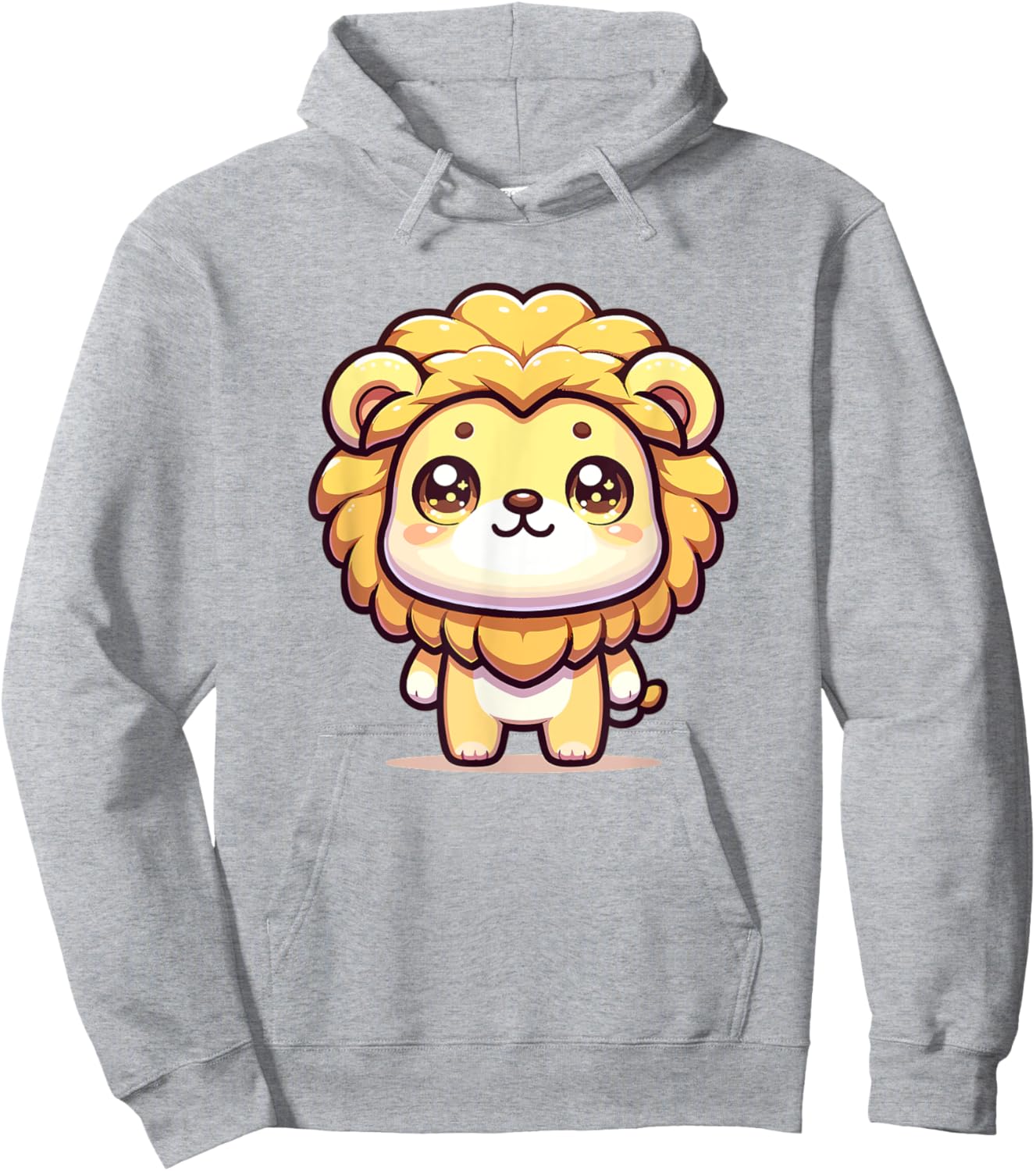 Adorable Cute Japanese Kawaii Chibi Lion Hoodie - Hoodie | Ash