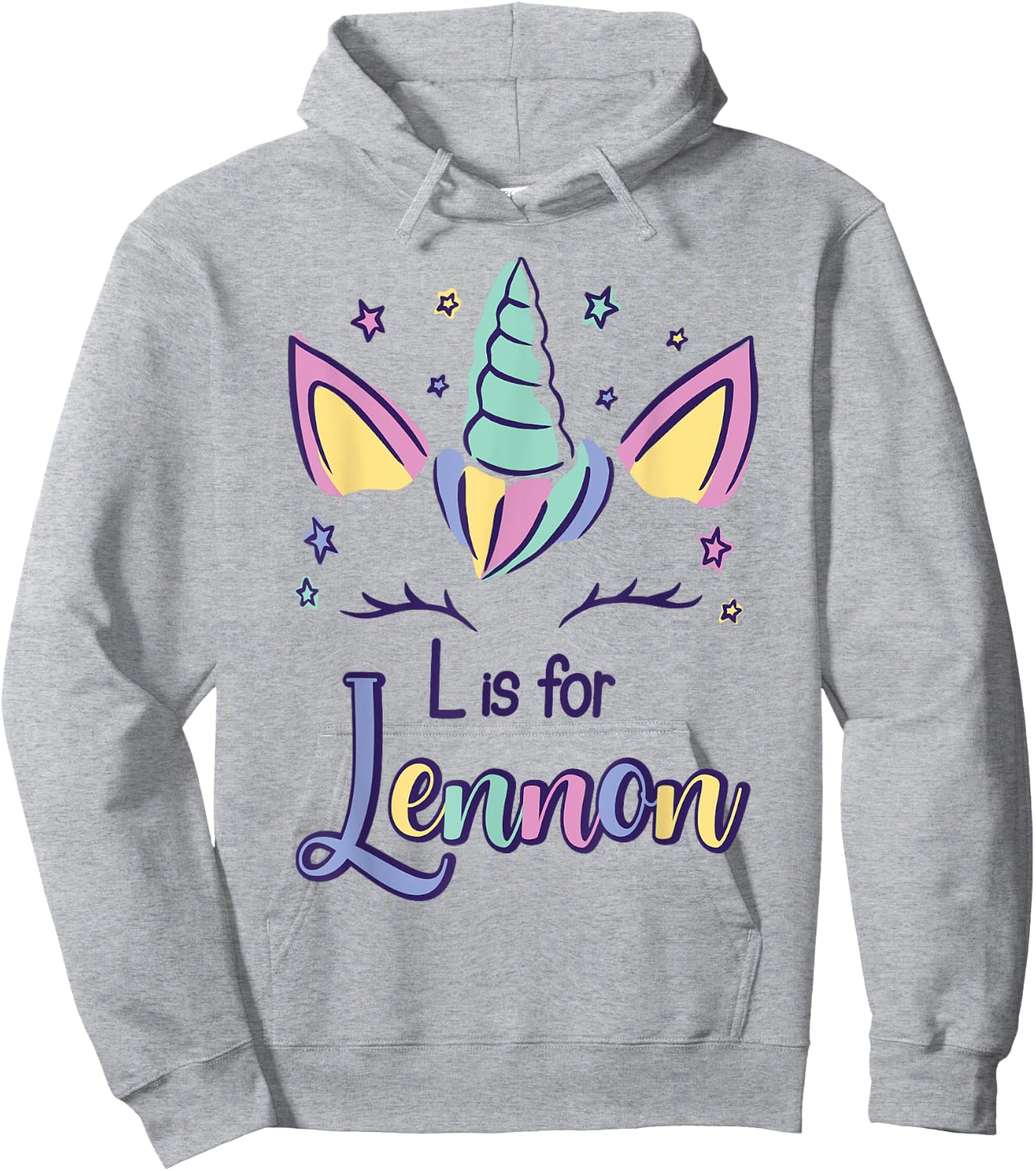 First Name Lennon Personalized L Is For Lennon Hoodie - Hoodie | Ash