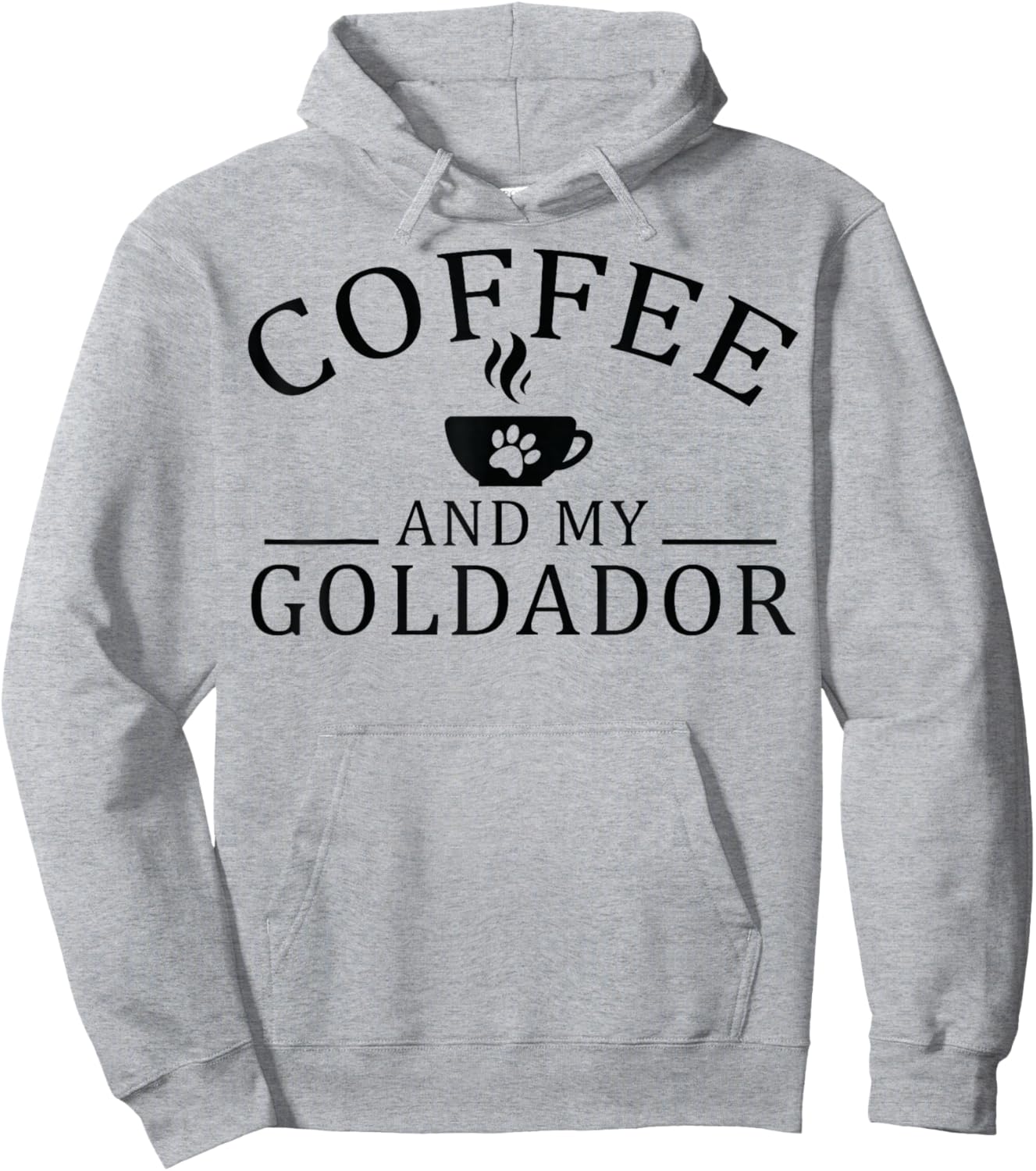 Goldador Dog And Coffee Hoodie - Hoodie | Ash