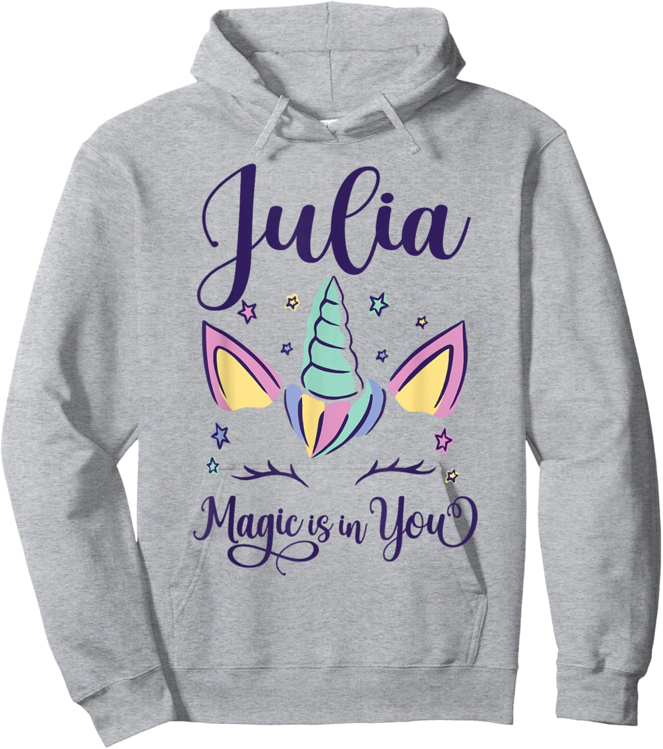 First Name Julia Personalized I Love Julia Hoodie - Hoodie | Ash