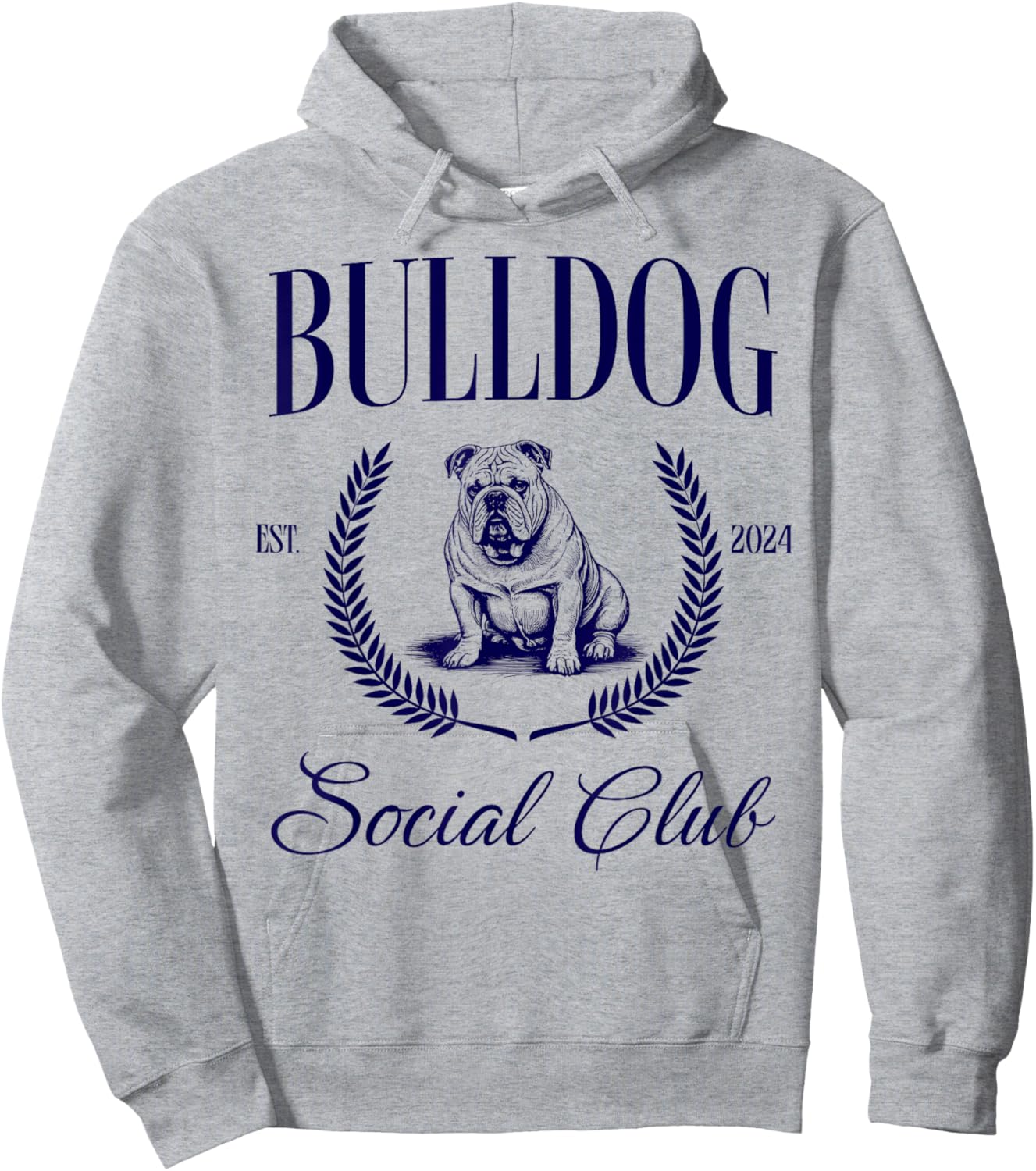 Bulldog Social Club Women Dog Mom Hoodie - Hoodie | Ash