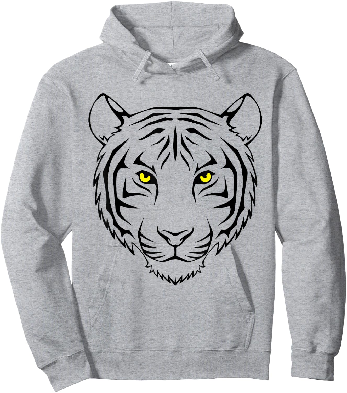 Tiger Orange Tiger Print Face Tiger Head Hoodie - Hoodie | Ash