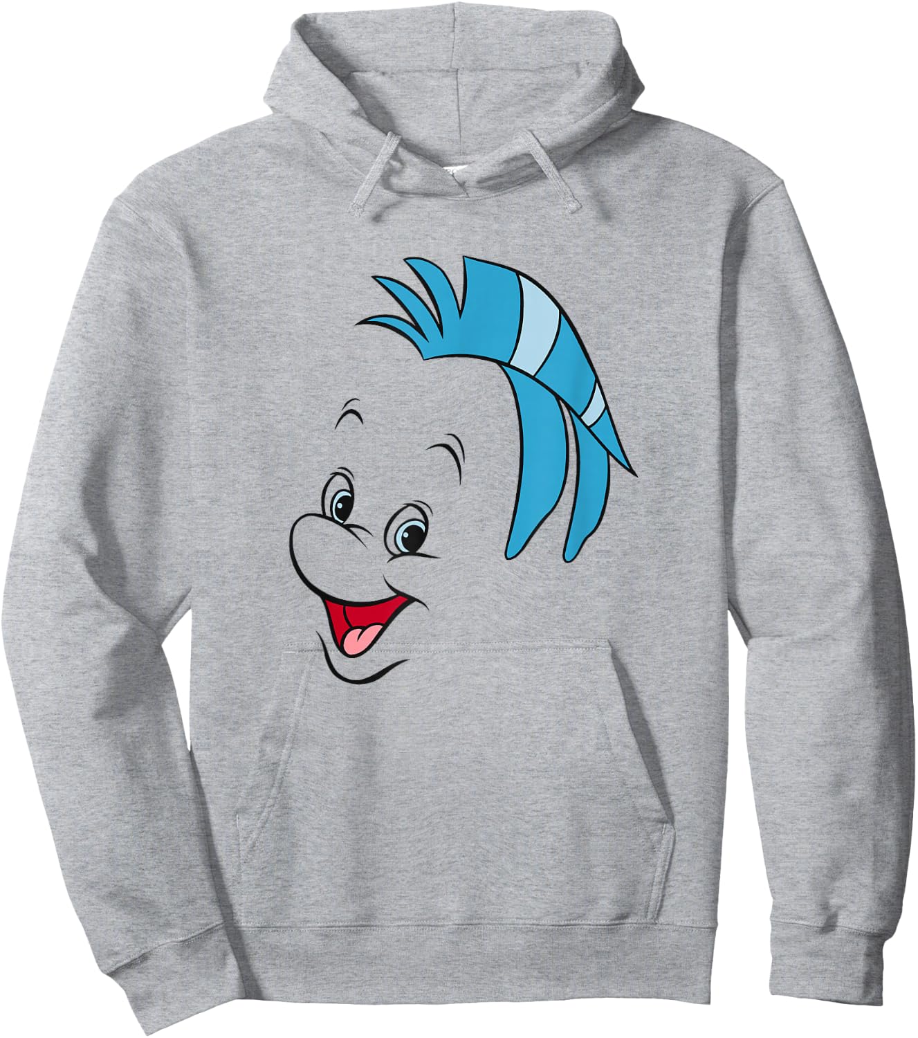 Disney The Little Mermaid Flounder Big Face Hoodie - Hoodie | Ash