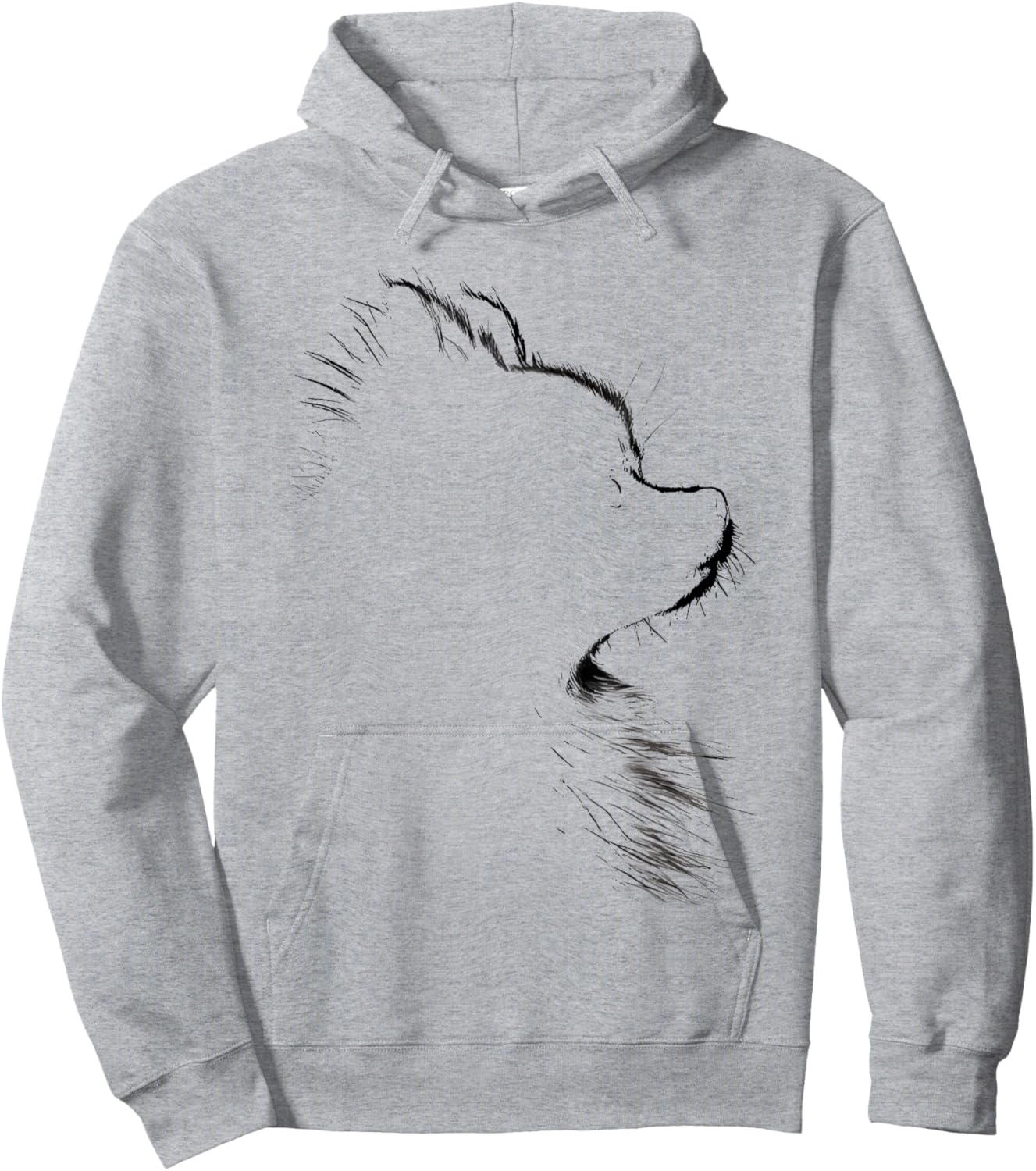 Retro Pomeranian Silhouette Hoodie - Hoodie | Ash